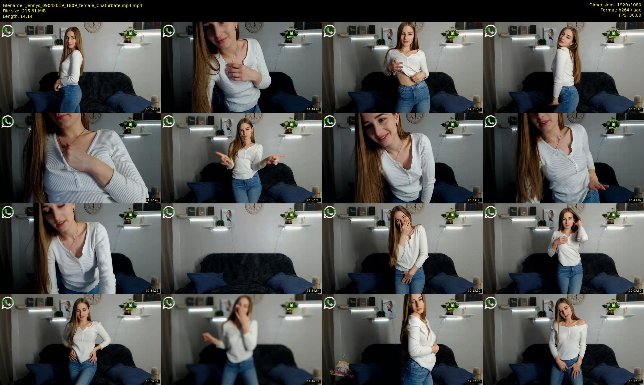 jjennys — 15 minute Chaturbate female cam show recording, 1080p, Apr 9, 2019