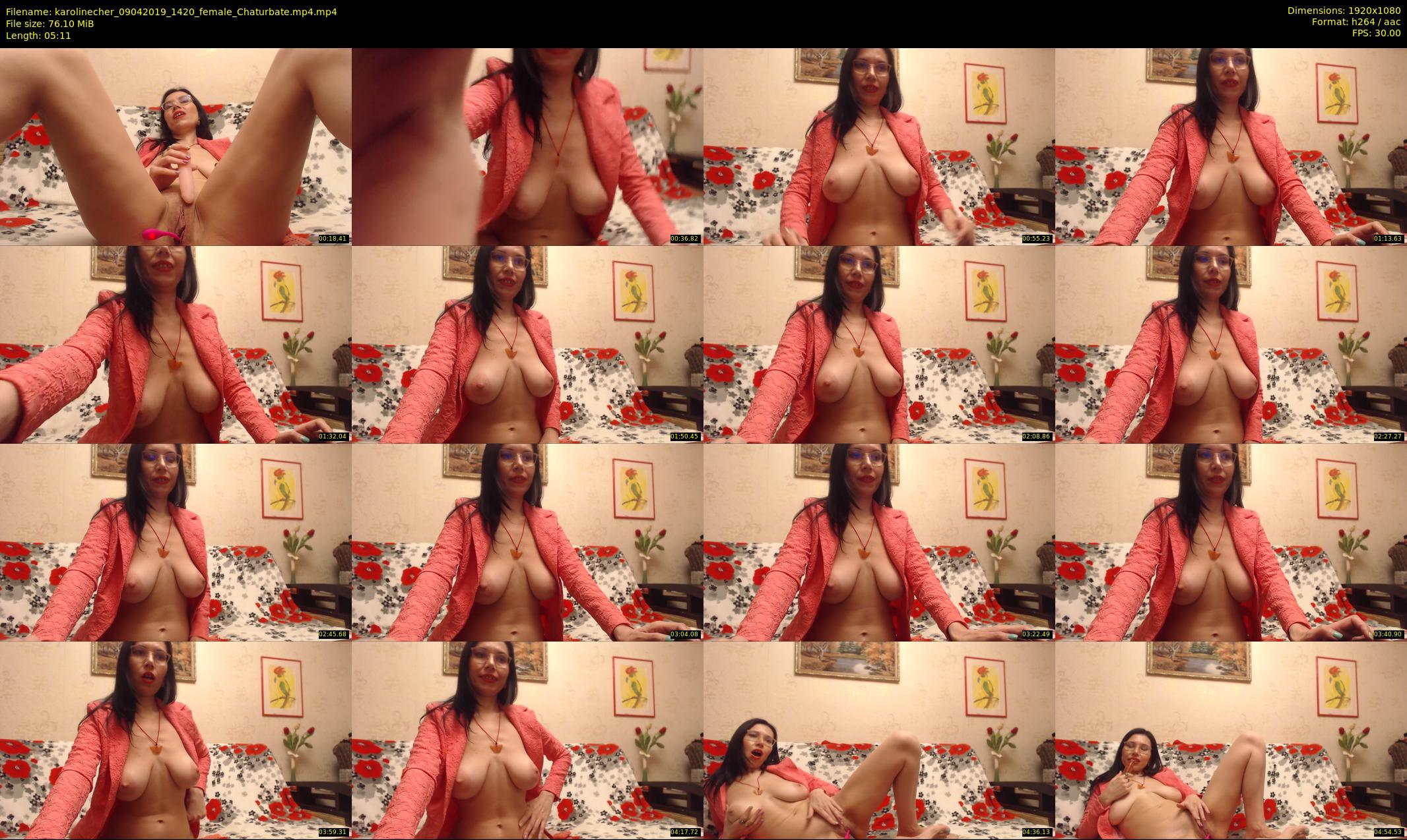 karolinecher — 6 minute Chaturbate female cam show recording, 1080p, Apr 9, 2019