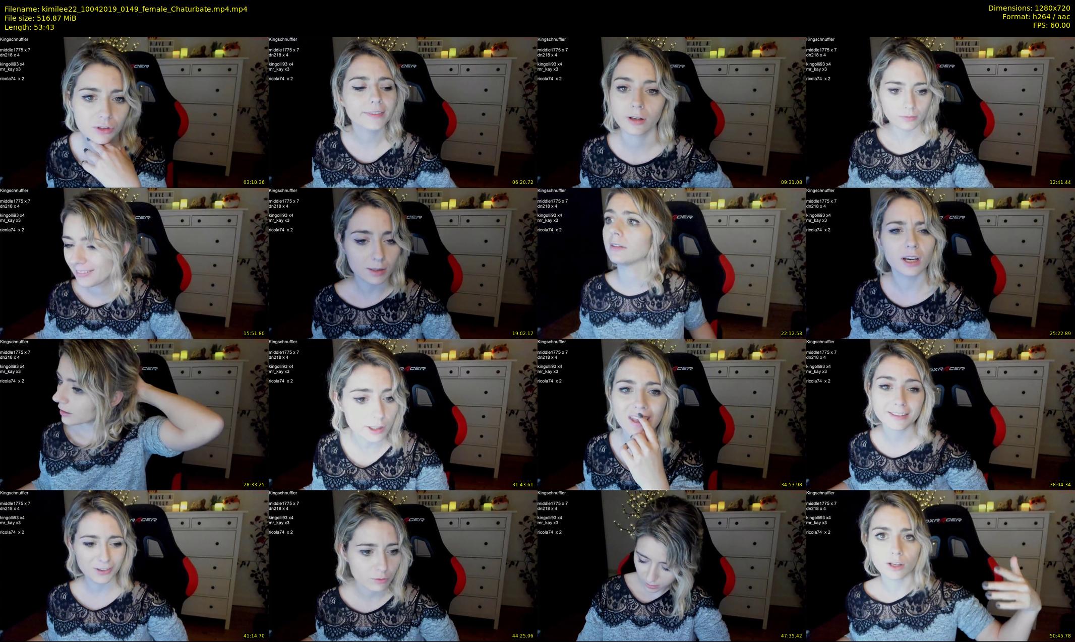 kimilee22 — 54 minute Chaturbate female cam show recording, 720p, Apr 10, 2019