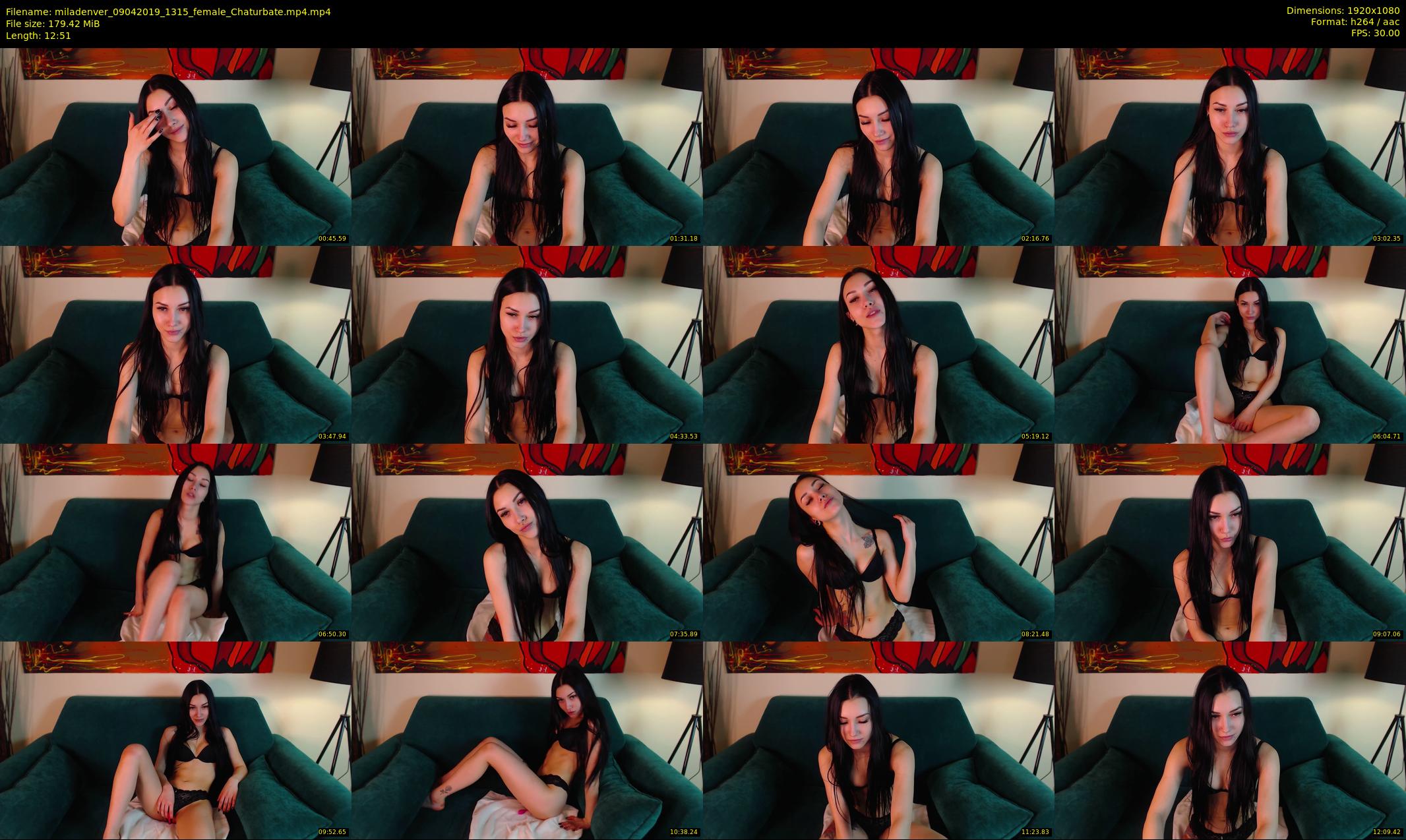 miladenver — 13 minute Chaturbate female cam show recording, 1080p, Apr 9, 2019