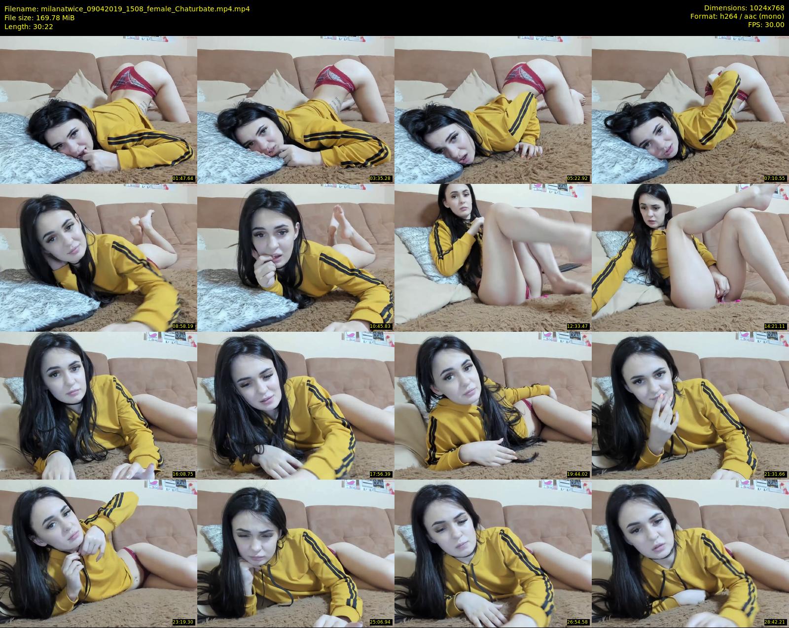 milanatwice — 31 minute Chaturbate female cam show recording, 720p, Apr 9, 2019