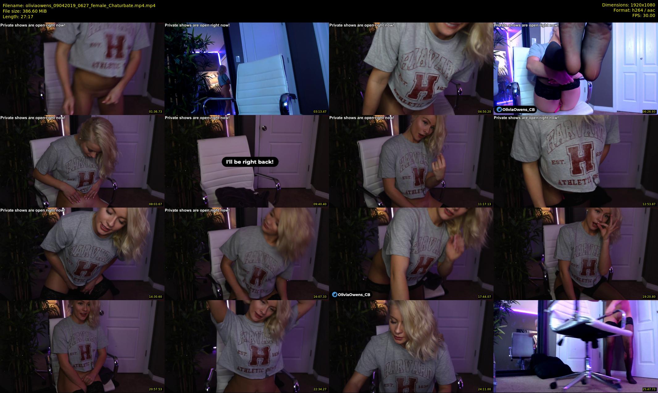 oliviaowens — 28 minute Chaturbate female cam show recording, 1080p, Apr 9, 2019