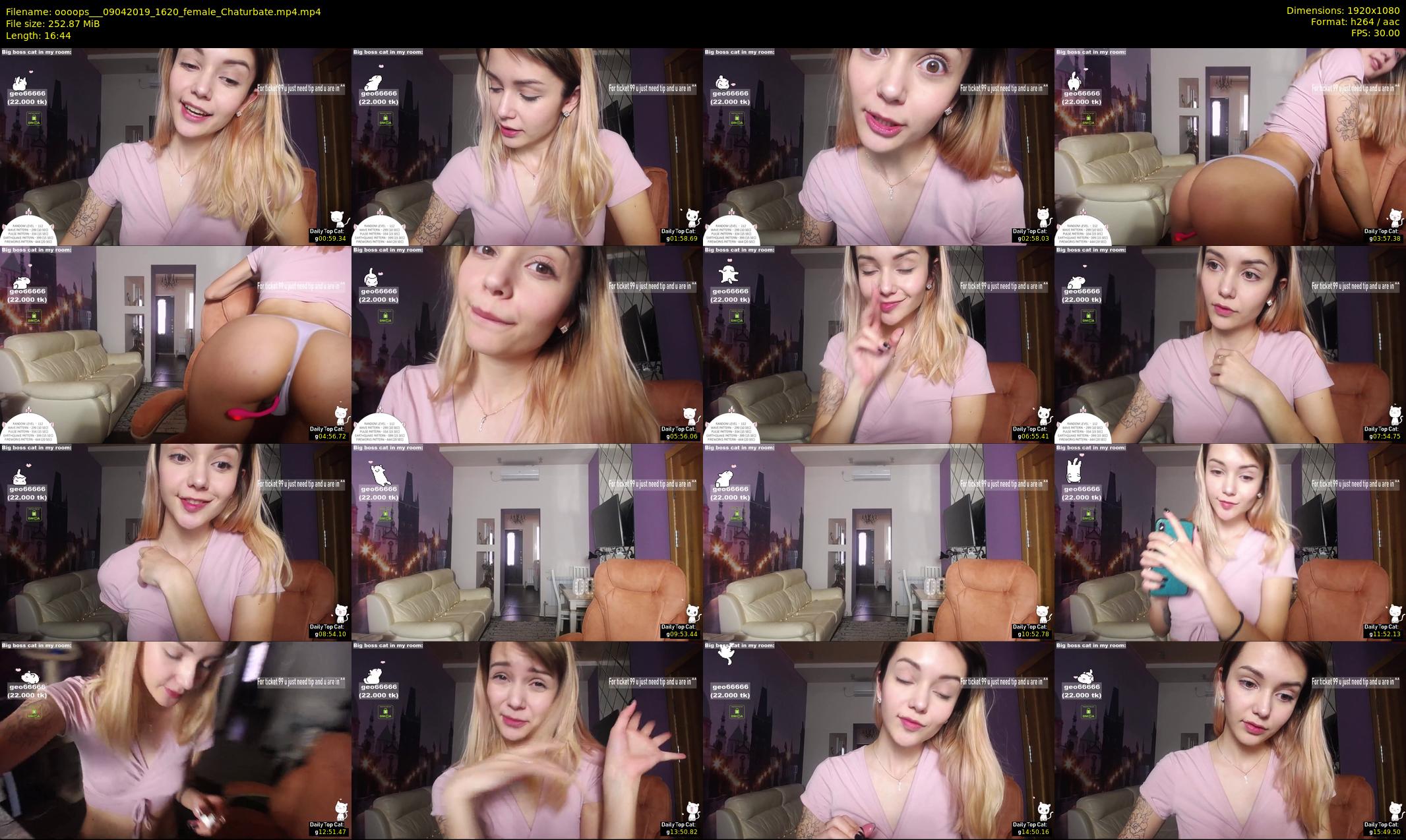 oooops__ — 17 minute Chaturbate female cam show recording, 1080p, Apr 9, 2019
