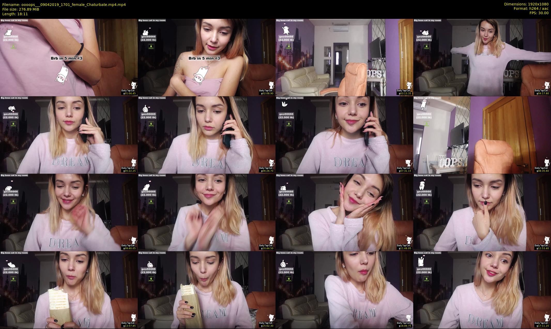 oooops__ — 19 minute Chaturbate female cam show recording, 1080p, Apr 9, 2019