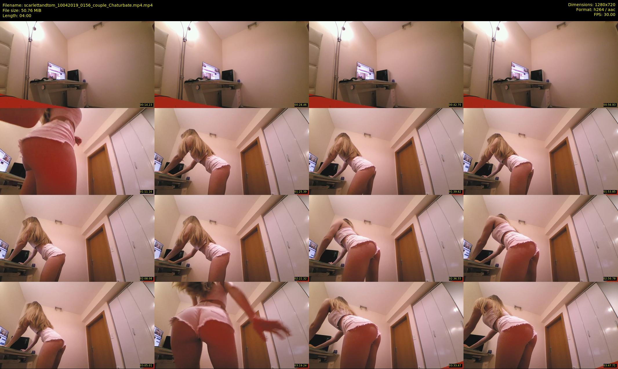 scarlettandtom — 4 minute Chaturbate couple cam show recording, 720p, Apr 10, 2019