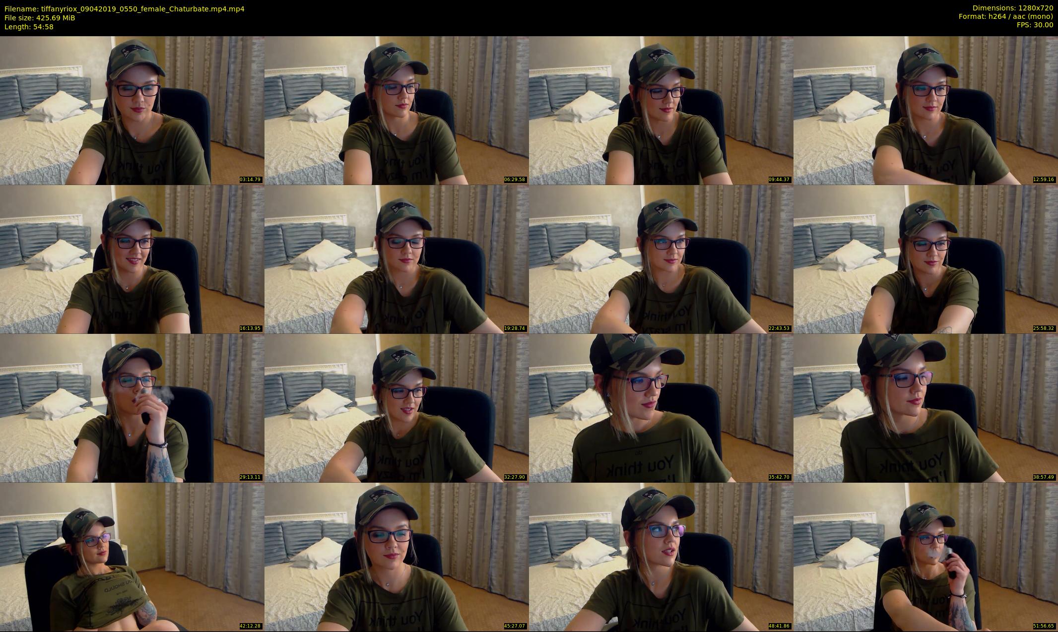 tiffanyriox — 55 minute Chaturbate female cam show recording, 720p, Apr 9, 2019