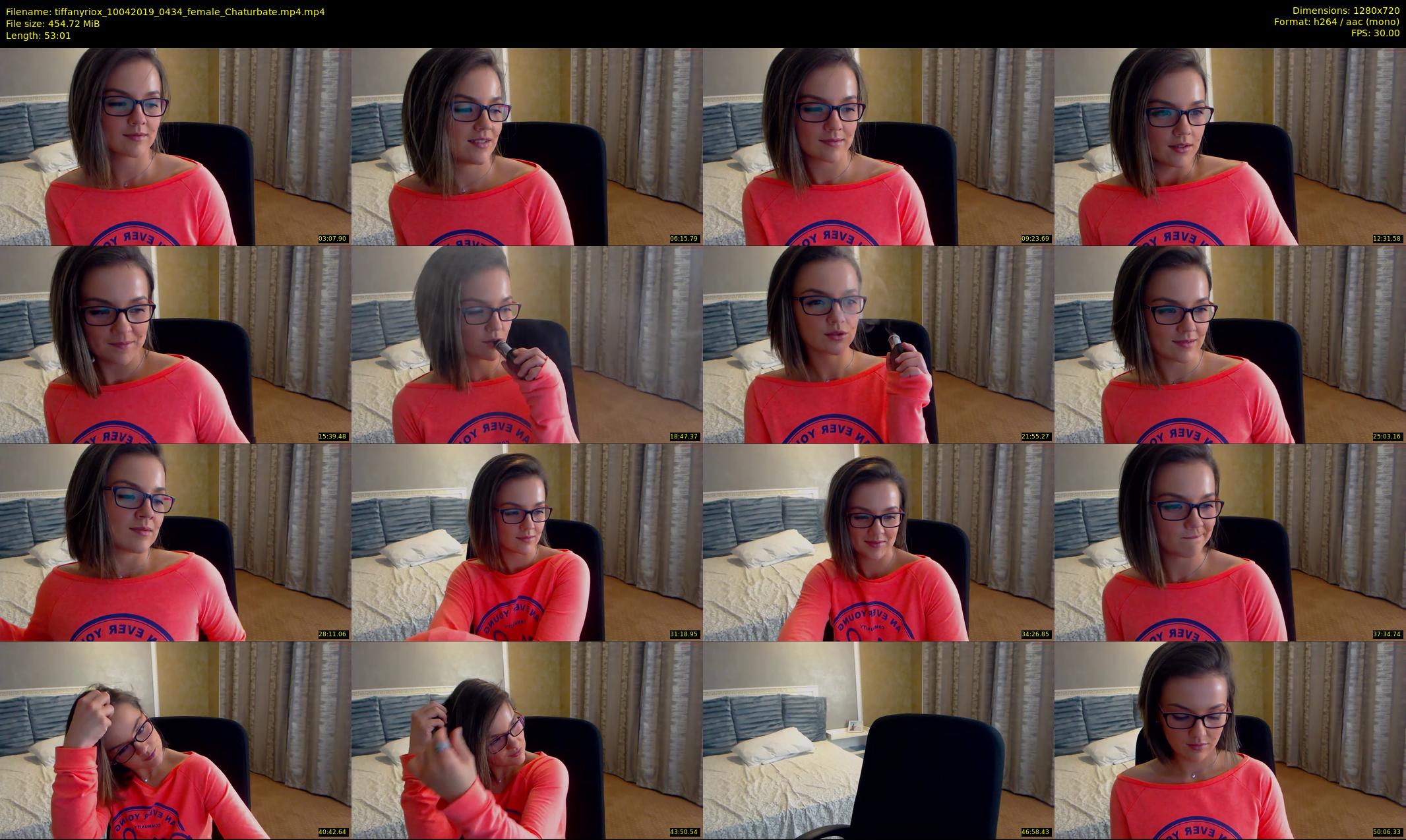 tiffanyriox — 54 minute Chaturbate female cam show recording, 720p, Apr 10, 2019