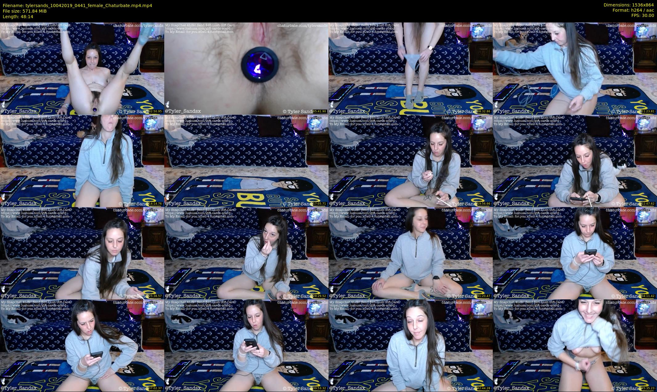 tylersands — 49 minute Chaturbate female cam show recording, 720p, Apr 10, 2019