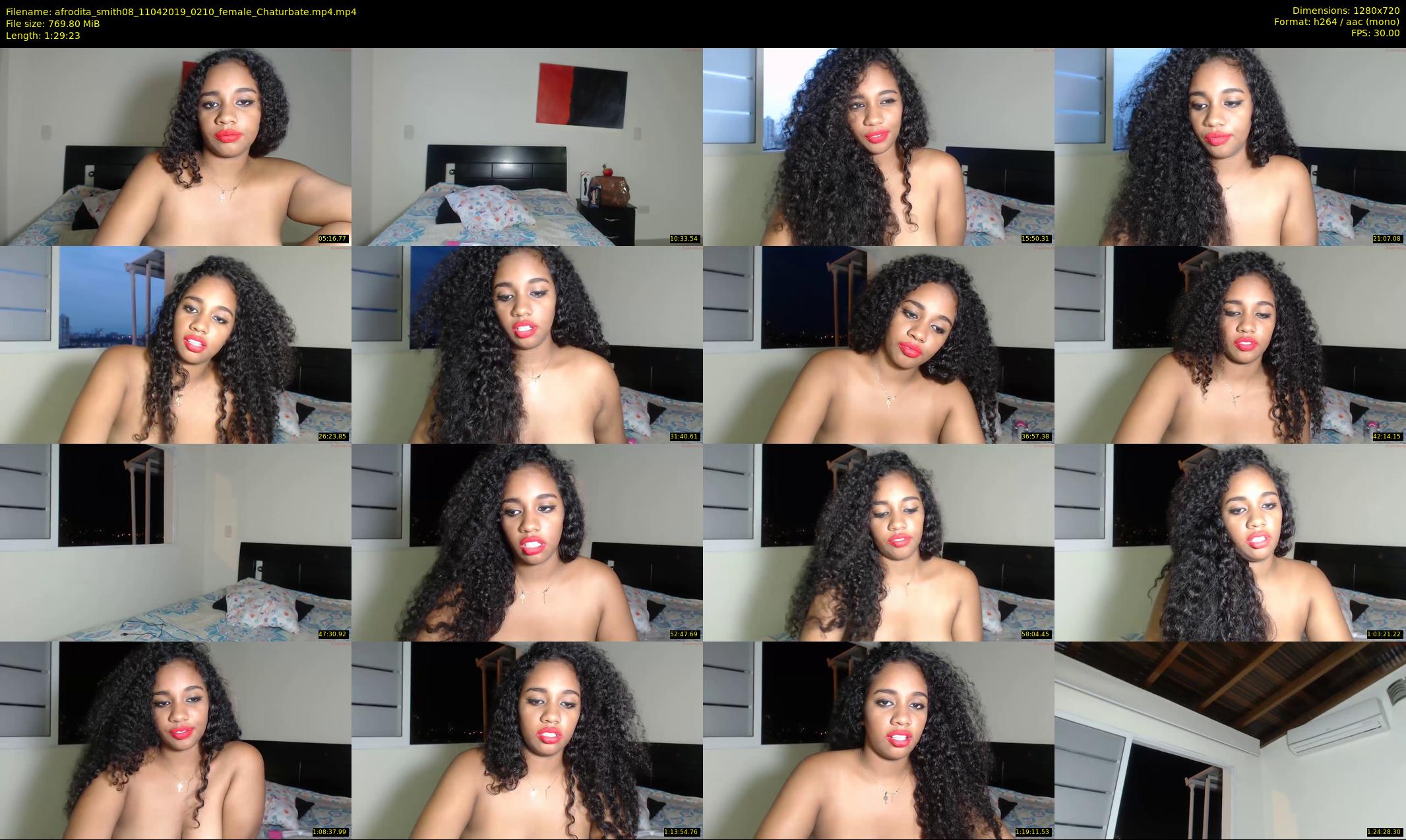 afrodita_smith08 — 90 minute Chaturbate female cam show recording, 720p, Apr 11, 2019