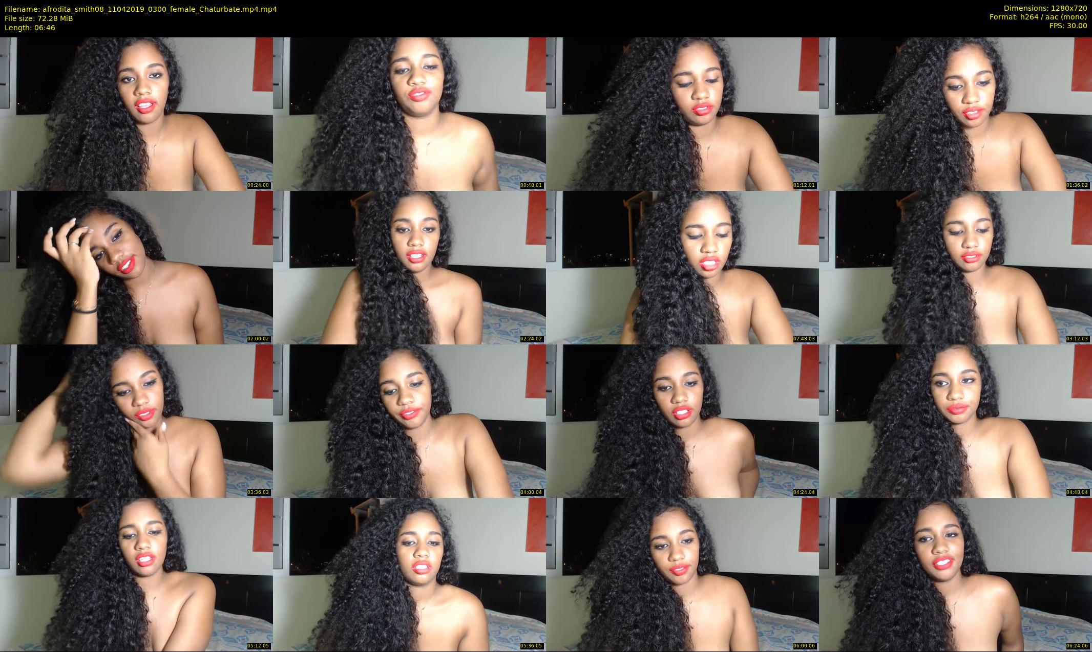 afrodita_smith08 — 7 minute Chaturbate female cam show recording, 720p, Apr 11, 2019