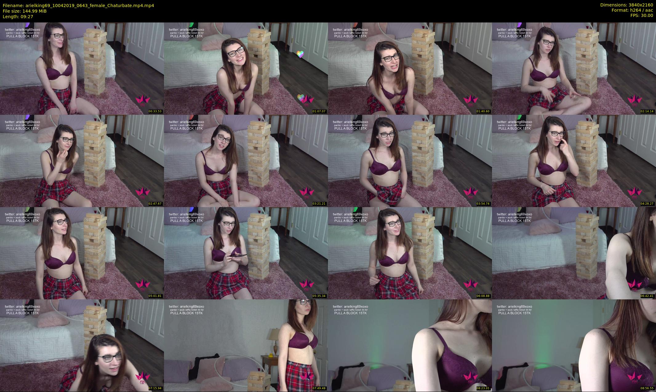 arielking69 — 10 minute Chaturbate female cam show recording, 4K, Apr 10, 2019