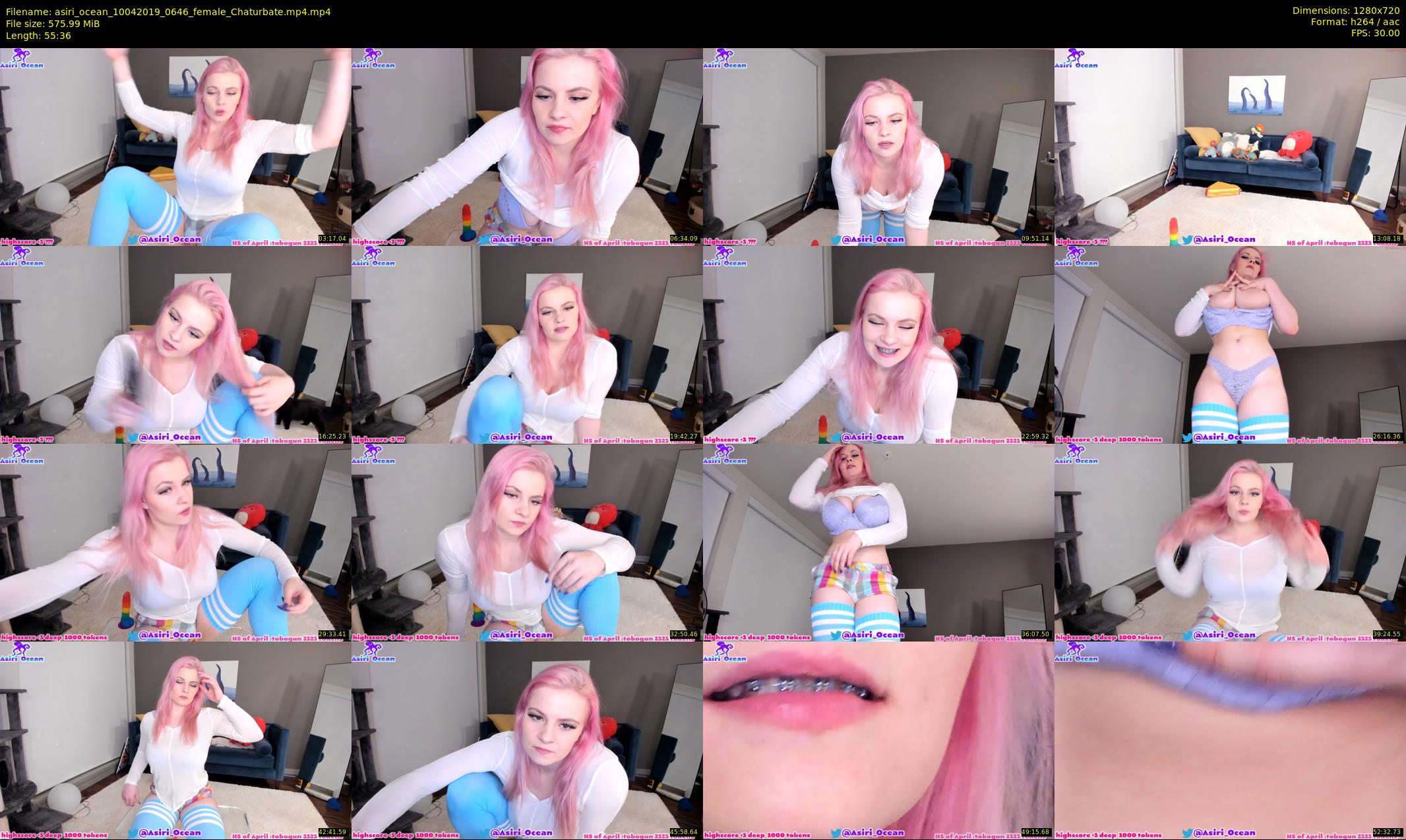 asiri_ocean — 56 minute Chaturbate female cam show recording, 720p, Apr 10, 2019