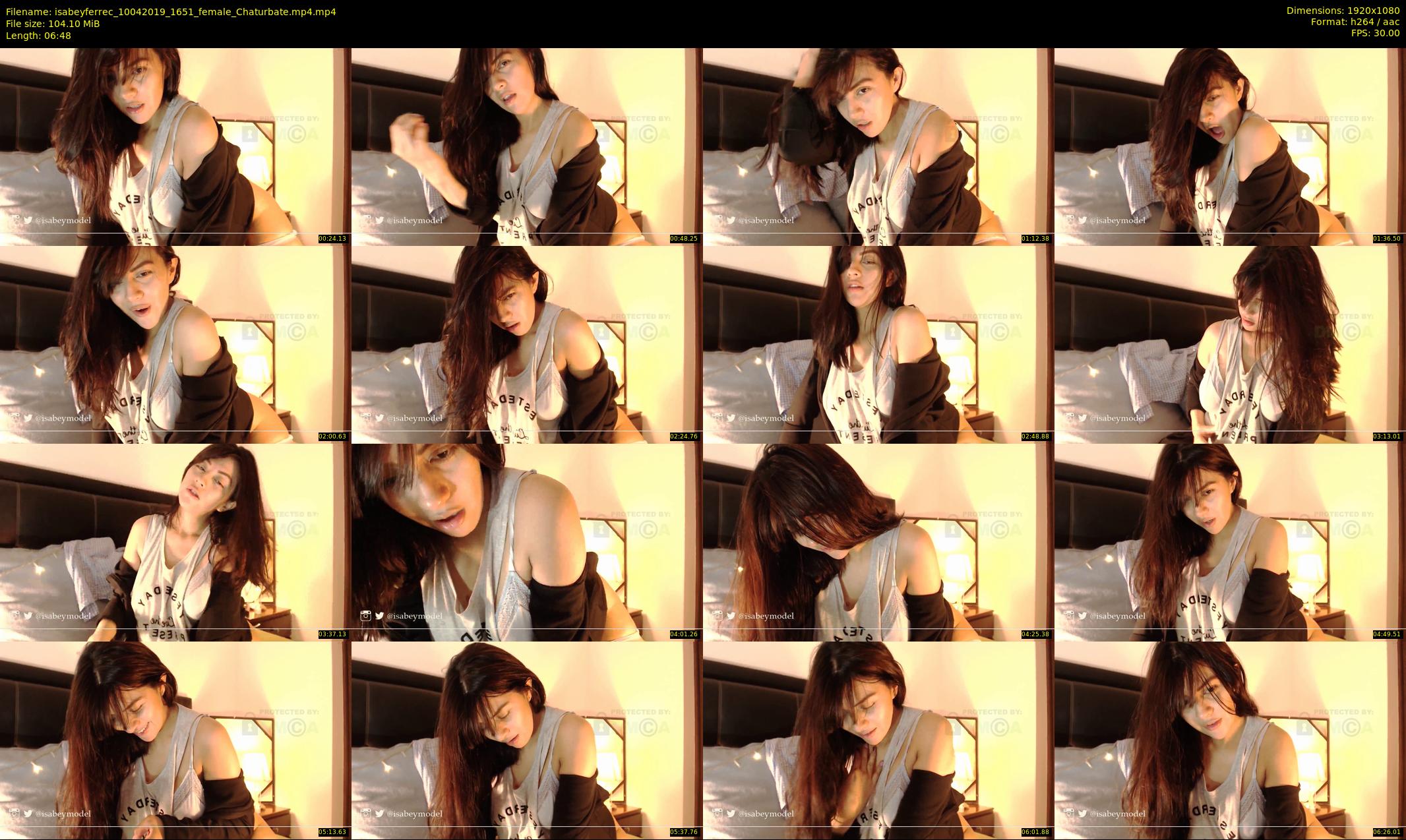 isabeyferrec — 7 minute Chaturbate female cam show recording, 1080p, Apr 10, 2019