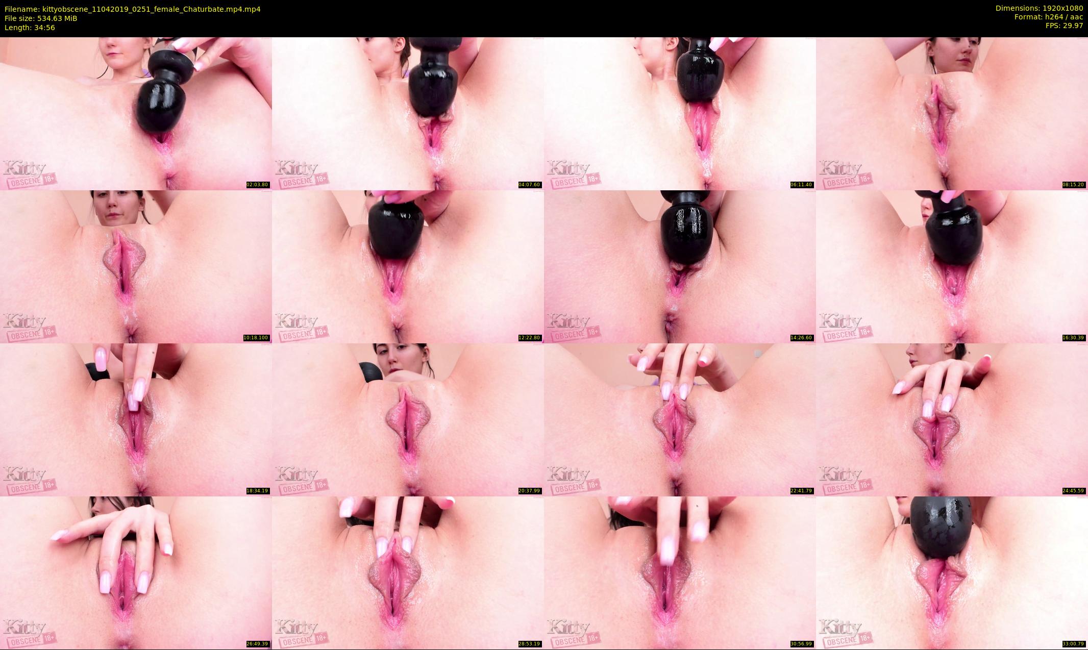 kittyobscene — 35 minute Chaturbate female cam show recording, 1080p, Apr 11, 2019