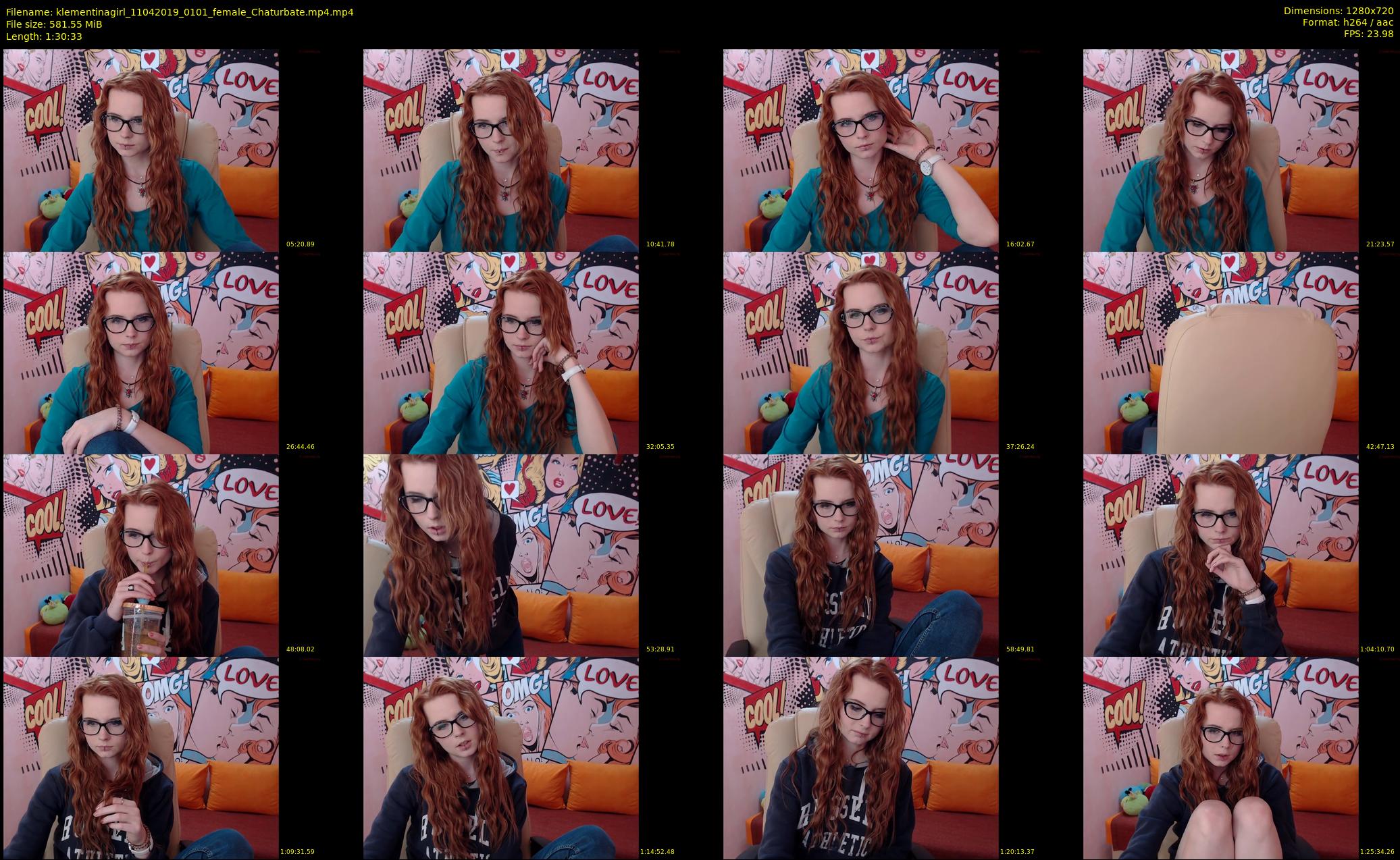 klementinagirl — 91 minute Chaturbate female cam show recording, 720p, Apr 11, 2019