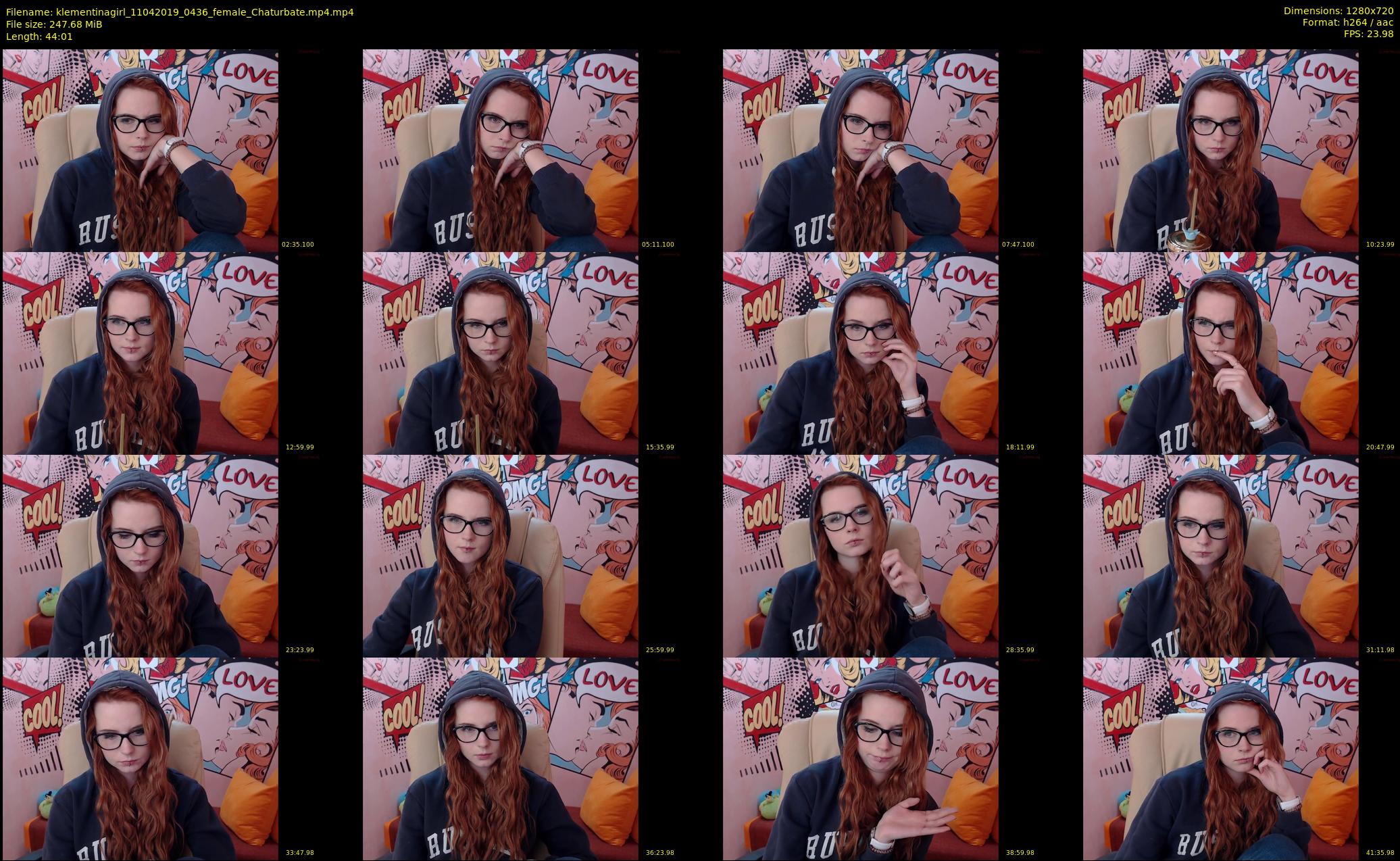 klementinagirl — 45 minute Chaturbate female cam show recording, 720p, Apr 11, 2019