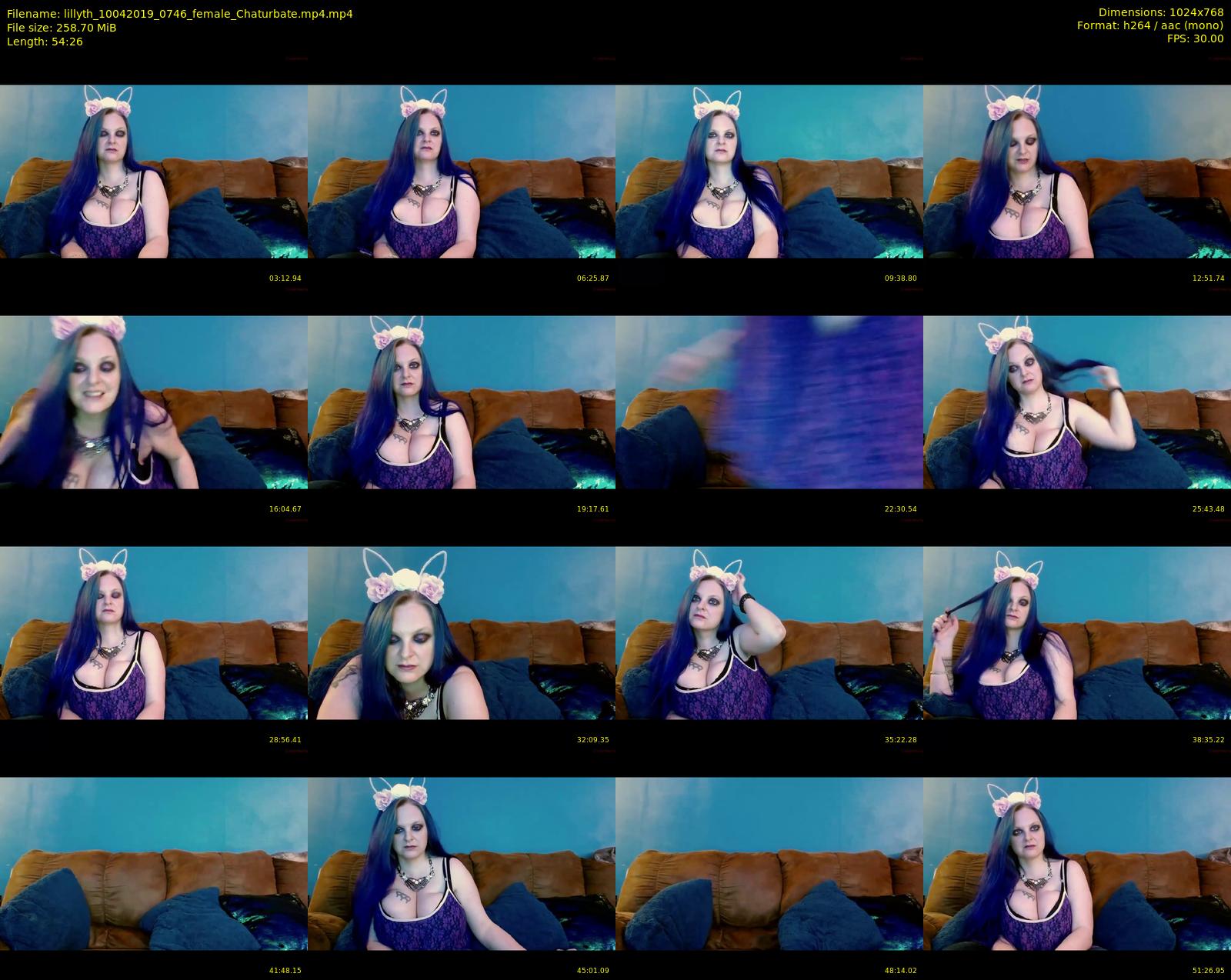 lillyth — 55 minute Chaturbate female cam show recording, 720p, Apr 10, 2019