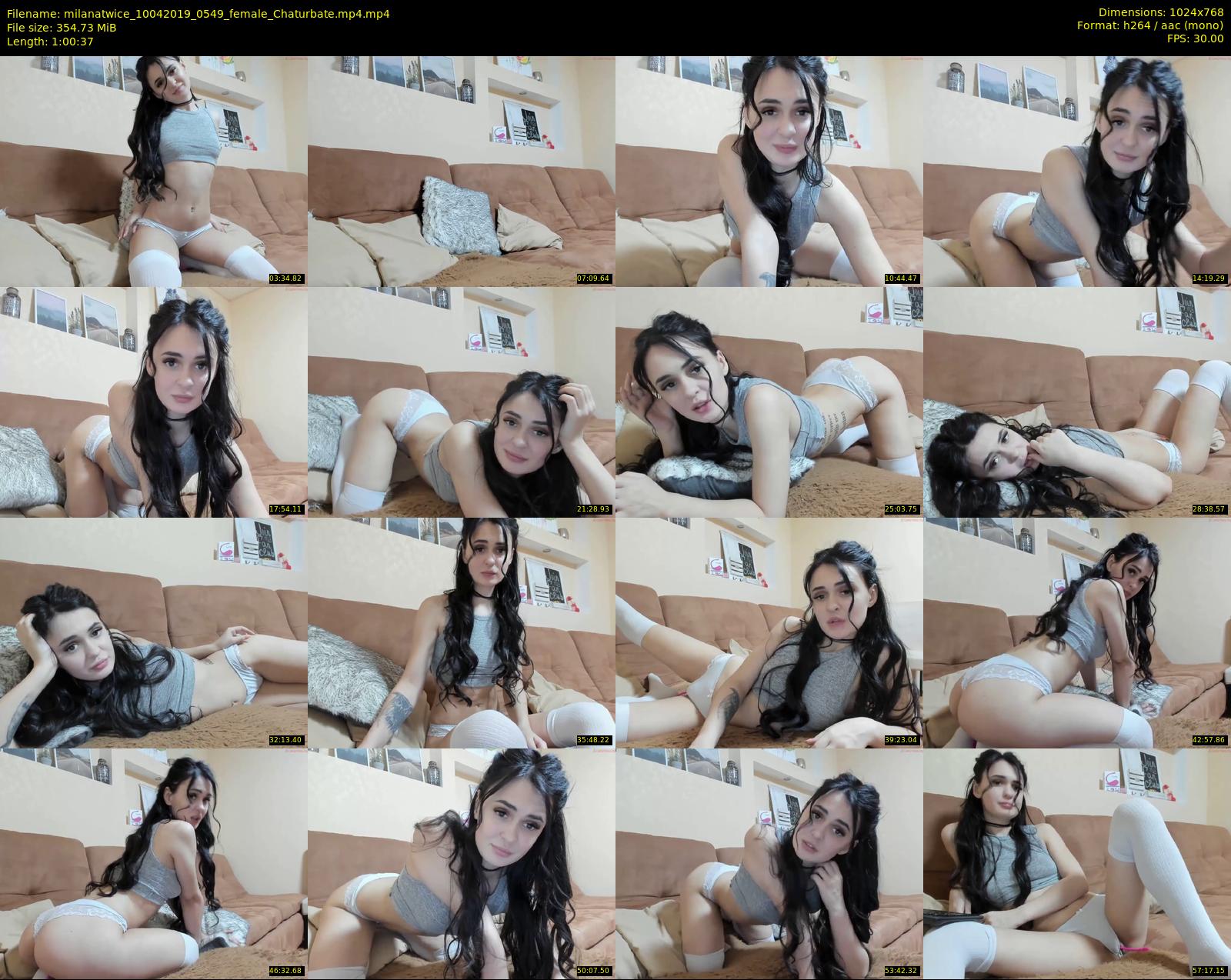 milanatwice — 61 minute Chaturbate female cam show recording, 720p, Apr 10, 2019