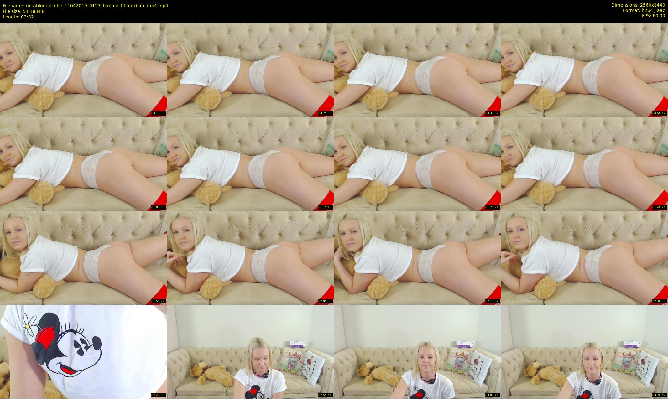 missblondecutie — 4 minute Chaturbate female cam show recording, 1080p, Apr 11, 2019