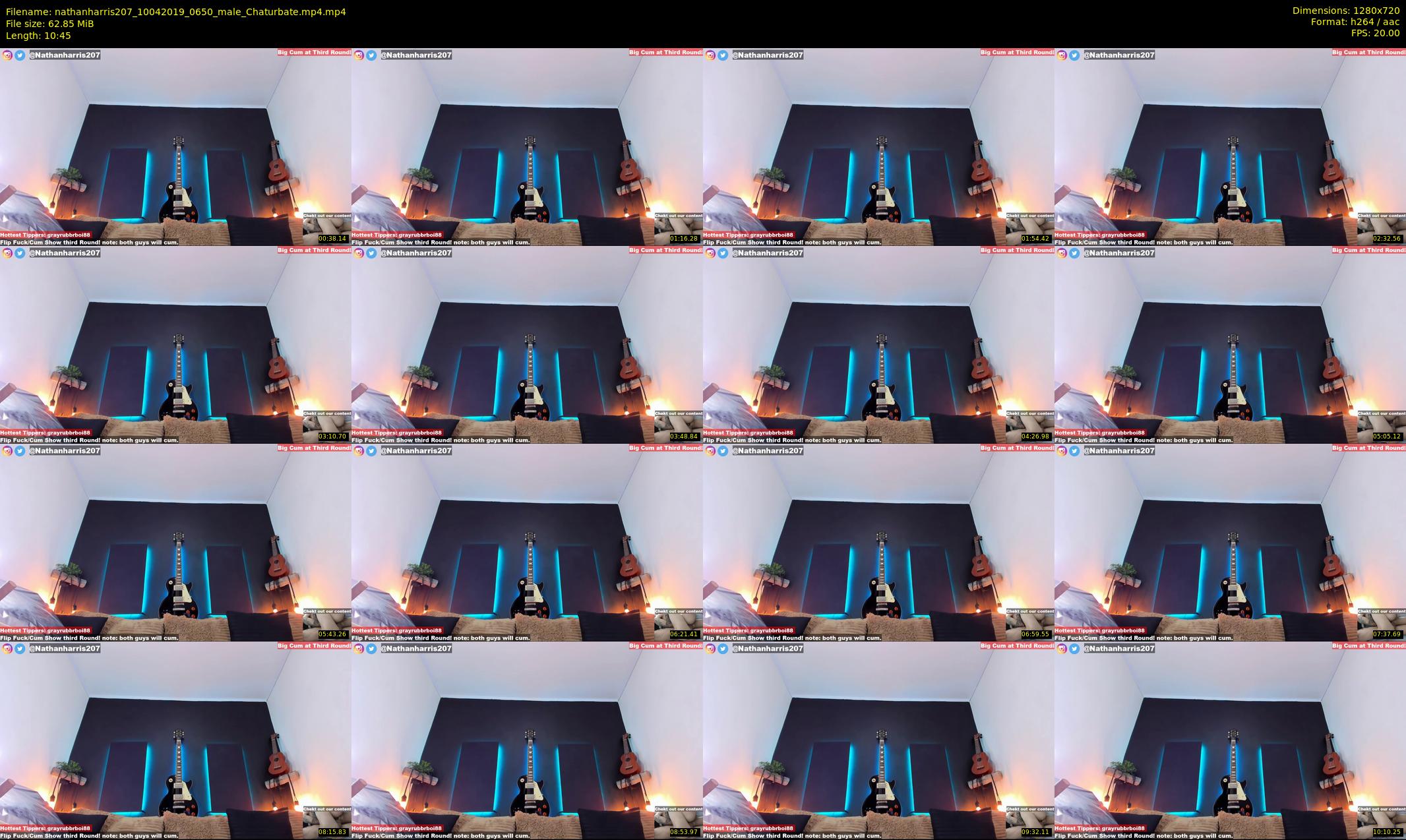 nathanharris207 — 11 minute Chaturbate male cam show recording, 720p, Apr 10, 2019
