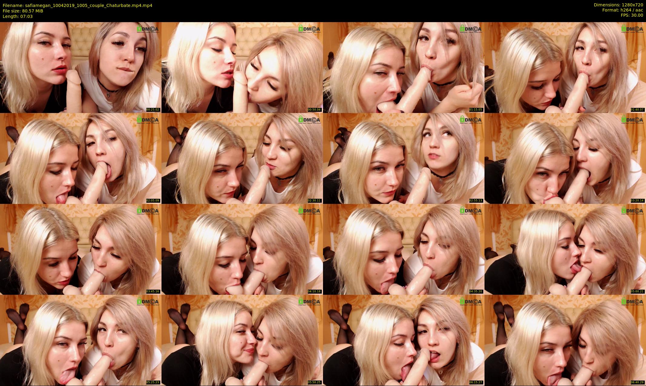 safiamegan — 8 minute Chaturbate couple cam show recording, 720p, Apr 10, 2019