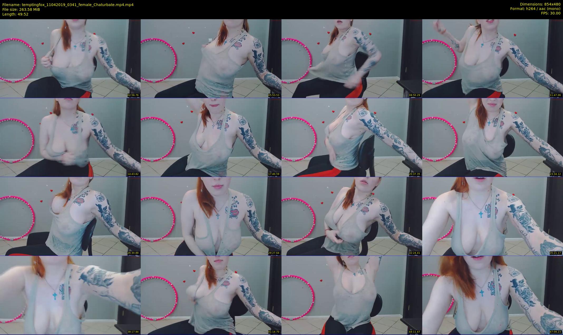 temptingfox — 50 minute Chaturbate female cam show recording, 480p, Apr 11, 2019