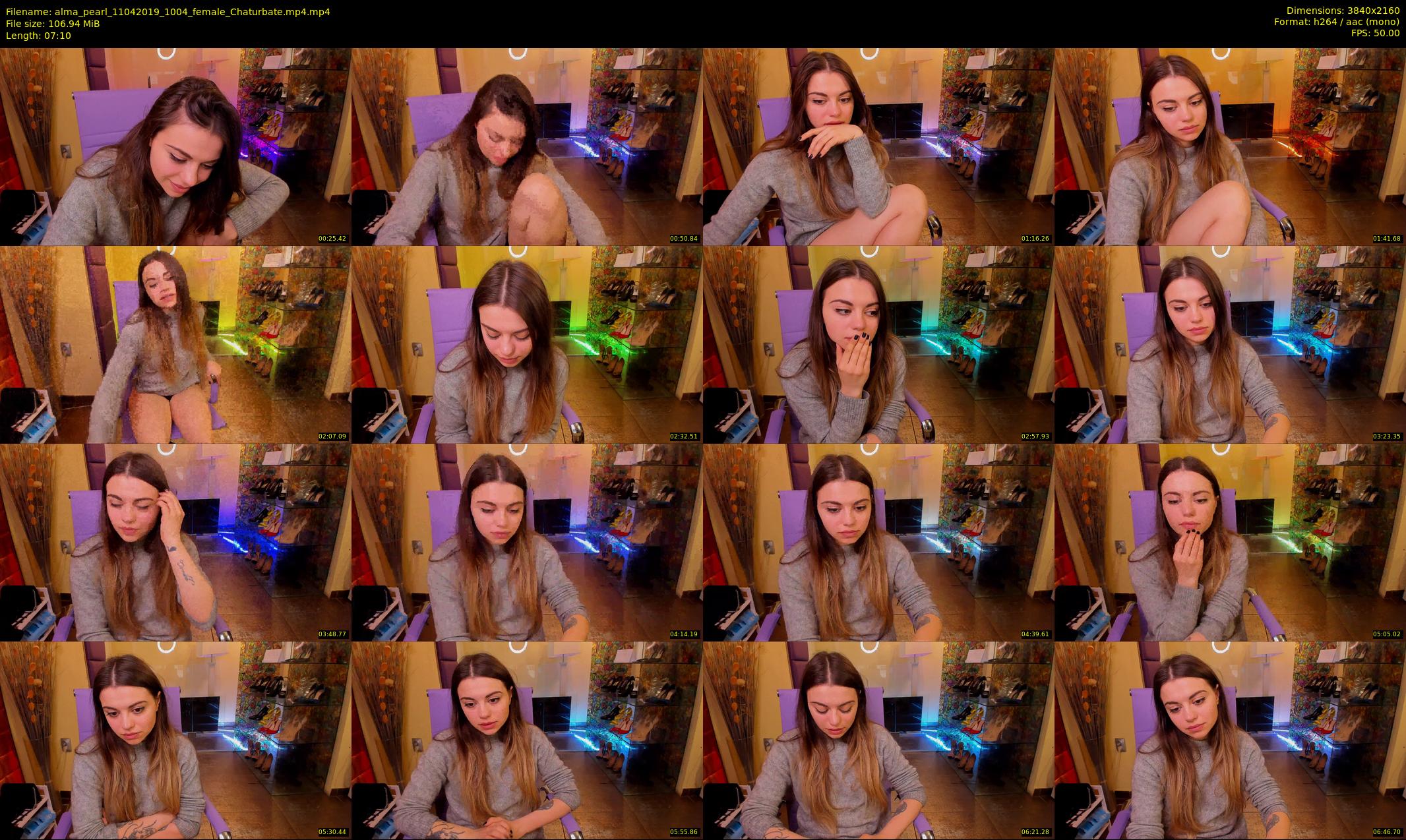 alma_pearl — 8 minute Chaturbate female cam show recording, 4K, Apr 11, 2019