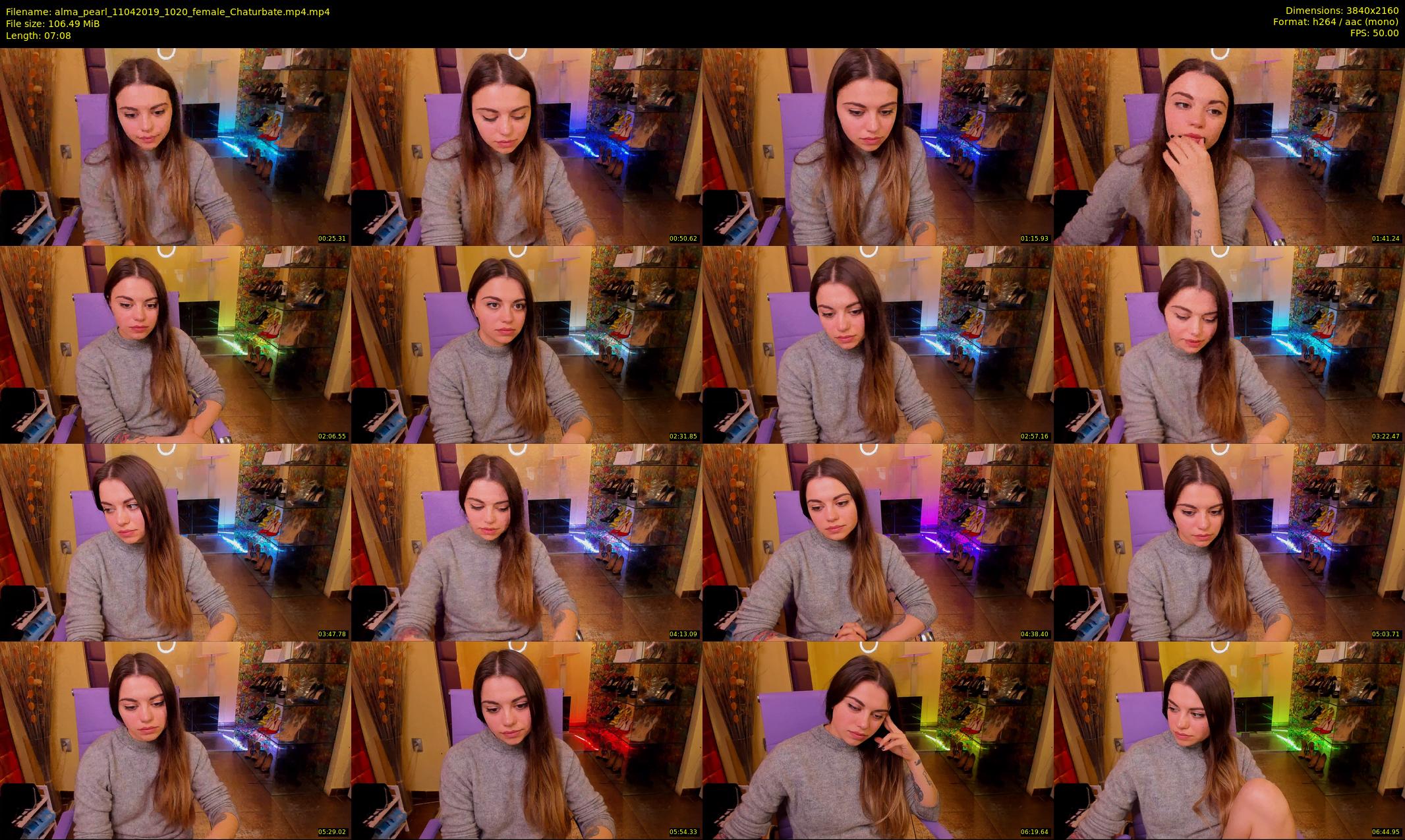 alma_pearl — 8 minute Chaturbate female cam show recording, 4K, Apr 11, 2019