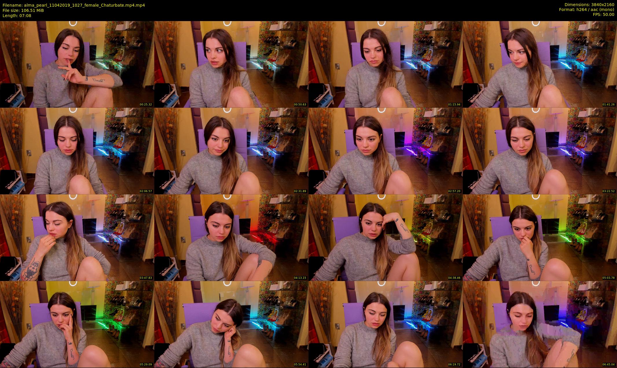 alma_pearl — 8 minute Chaturbate female cam show recording, 4K, Apr 11, 2019