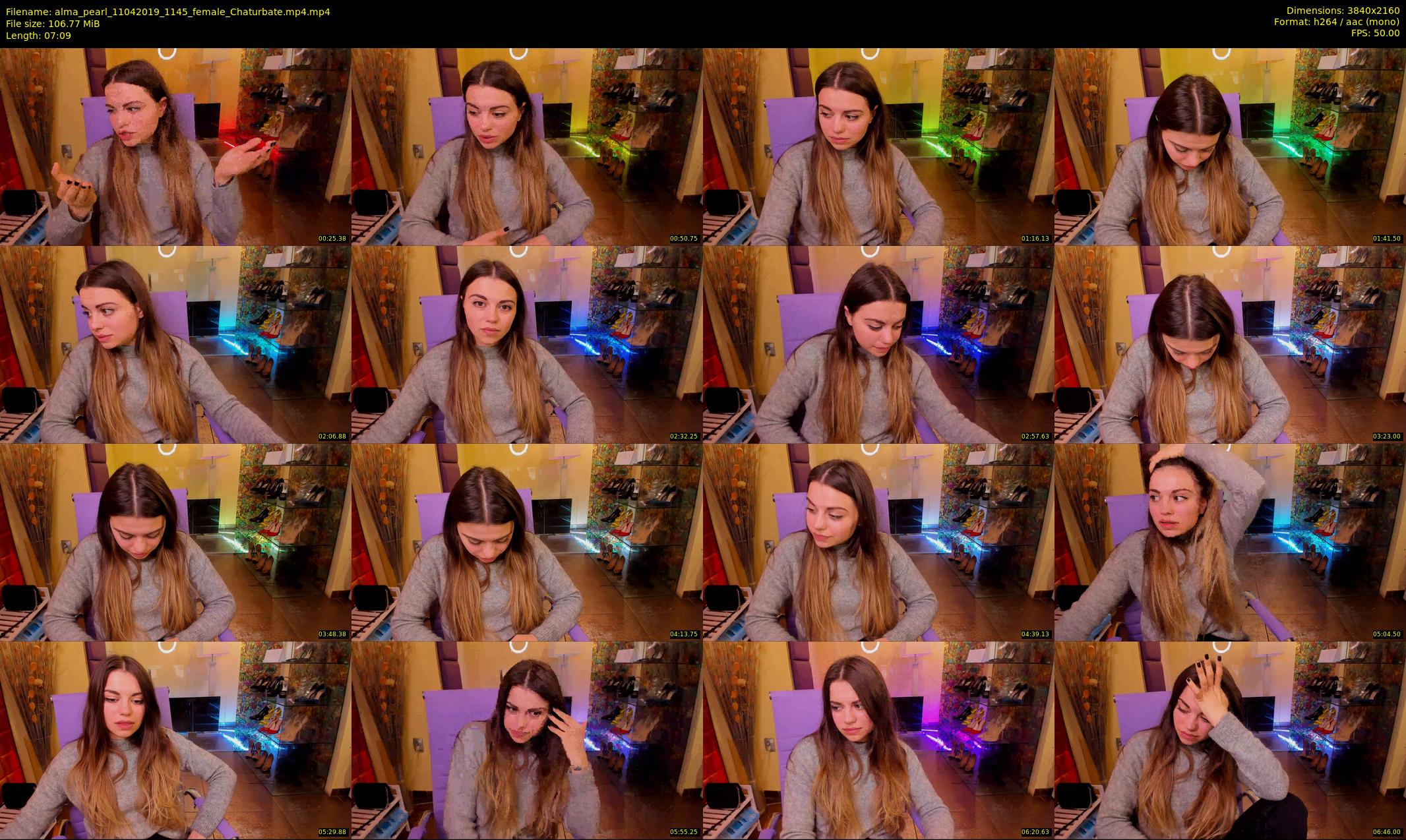 alma_pearl — 8 minute Chaturbate female cam show recording, 4K, Apr 11, 2019