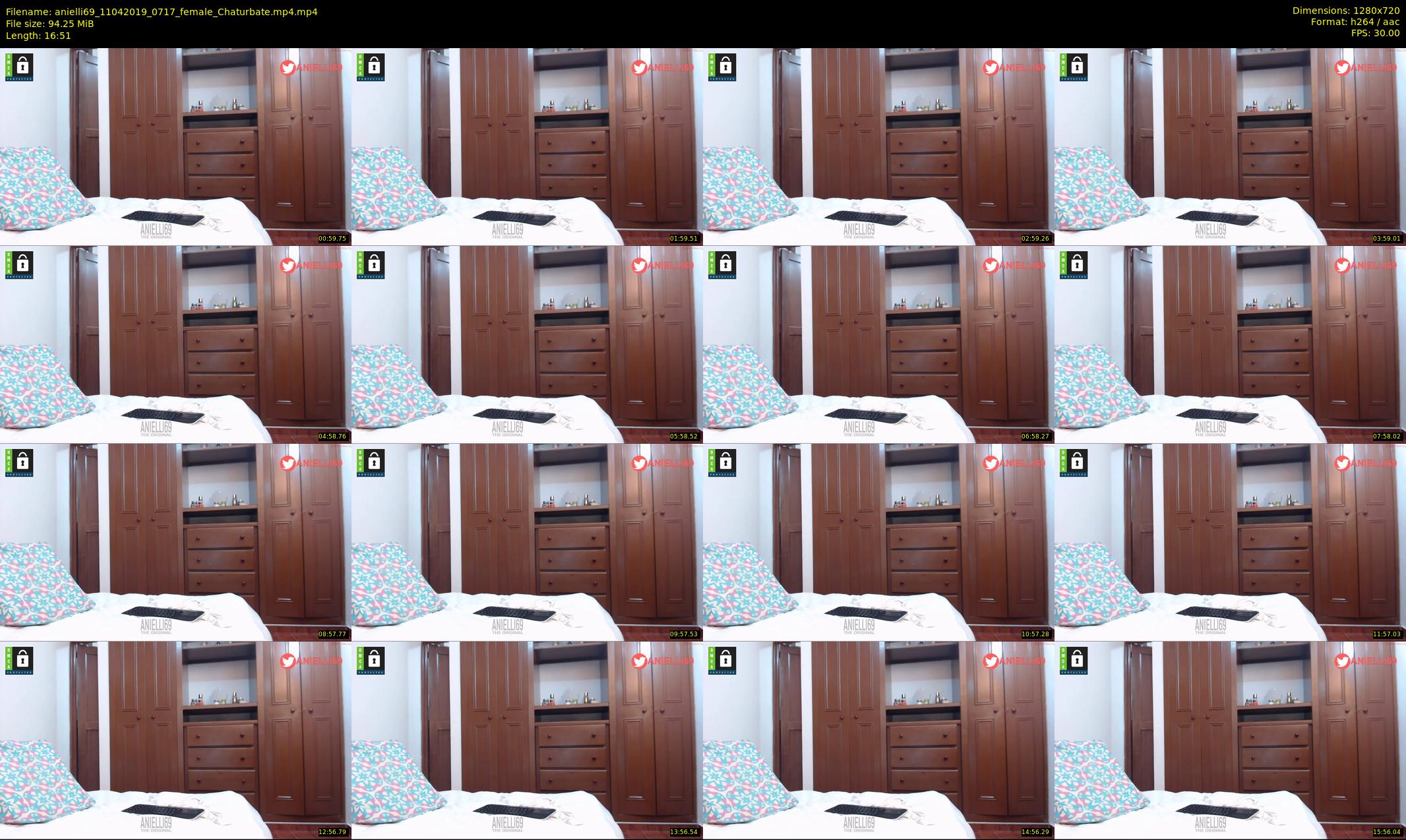 anielli69 — 17 minute Chaturbate female cam show recording, 720p, Apr 11, 2019
