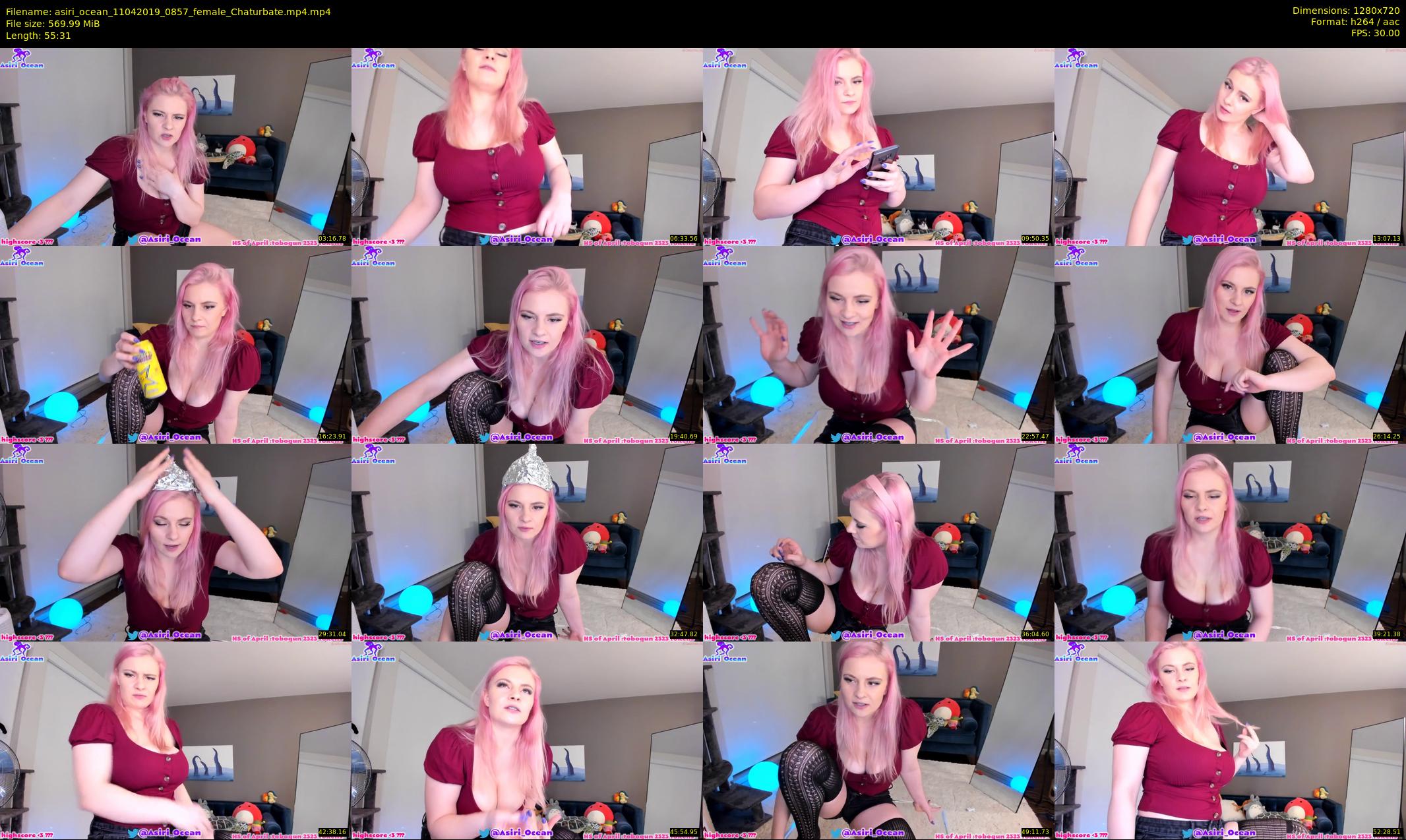asiri_ocean — 56 minute Chaturbate female cam show recording, 720p, Apr 11, 2019