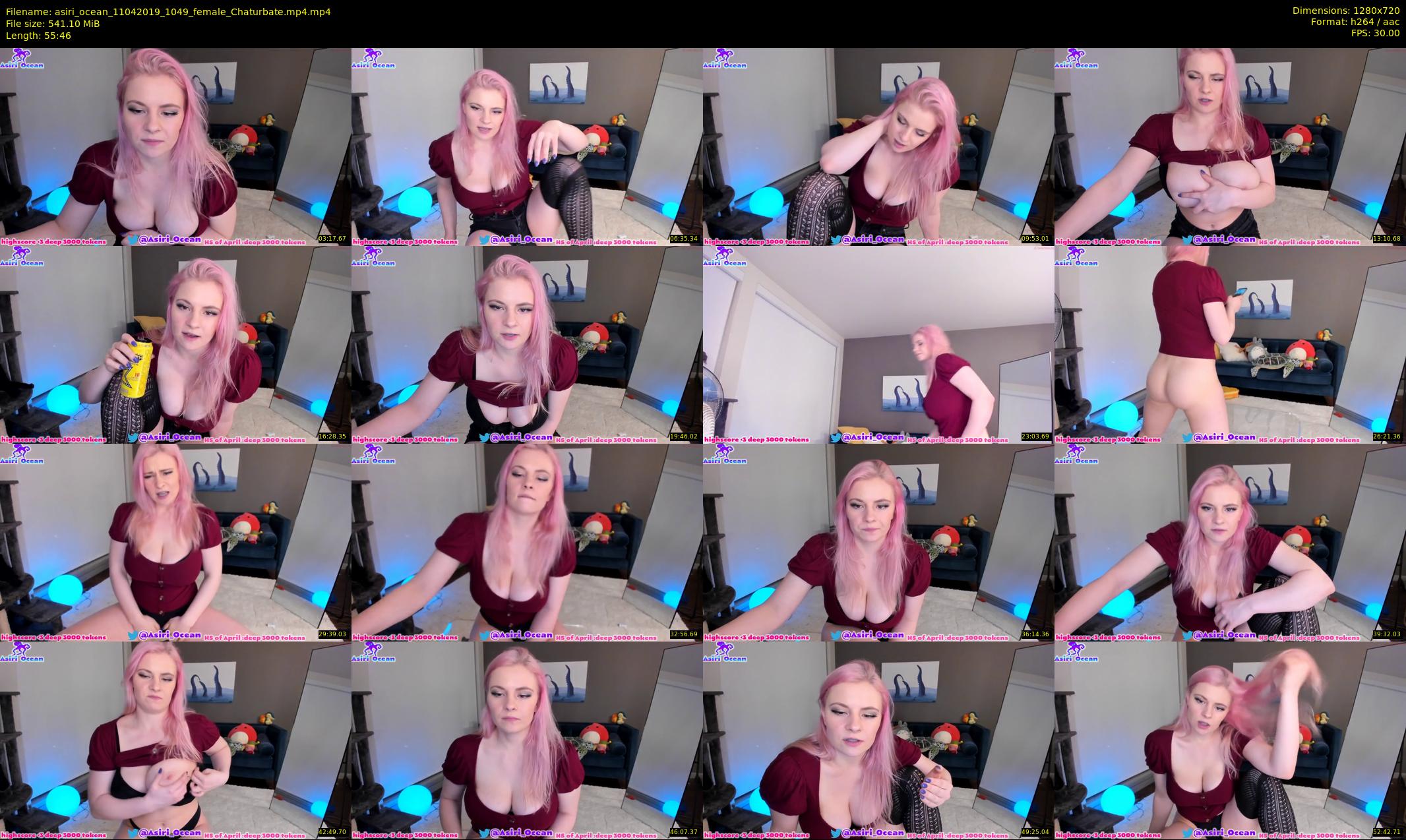 asiri_ocean — 56 minute Chaturbate female cam show recording, 720p, Apr 11, 2019