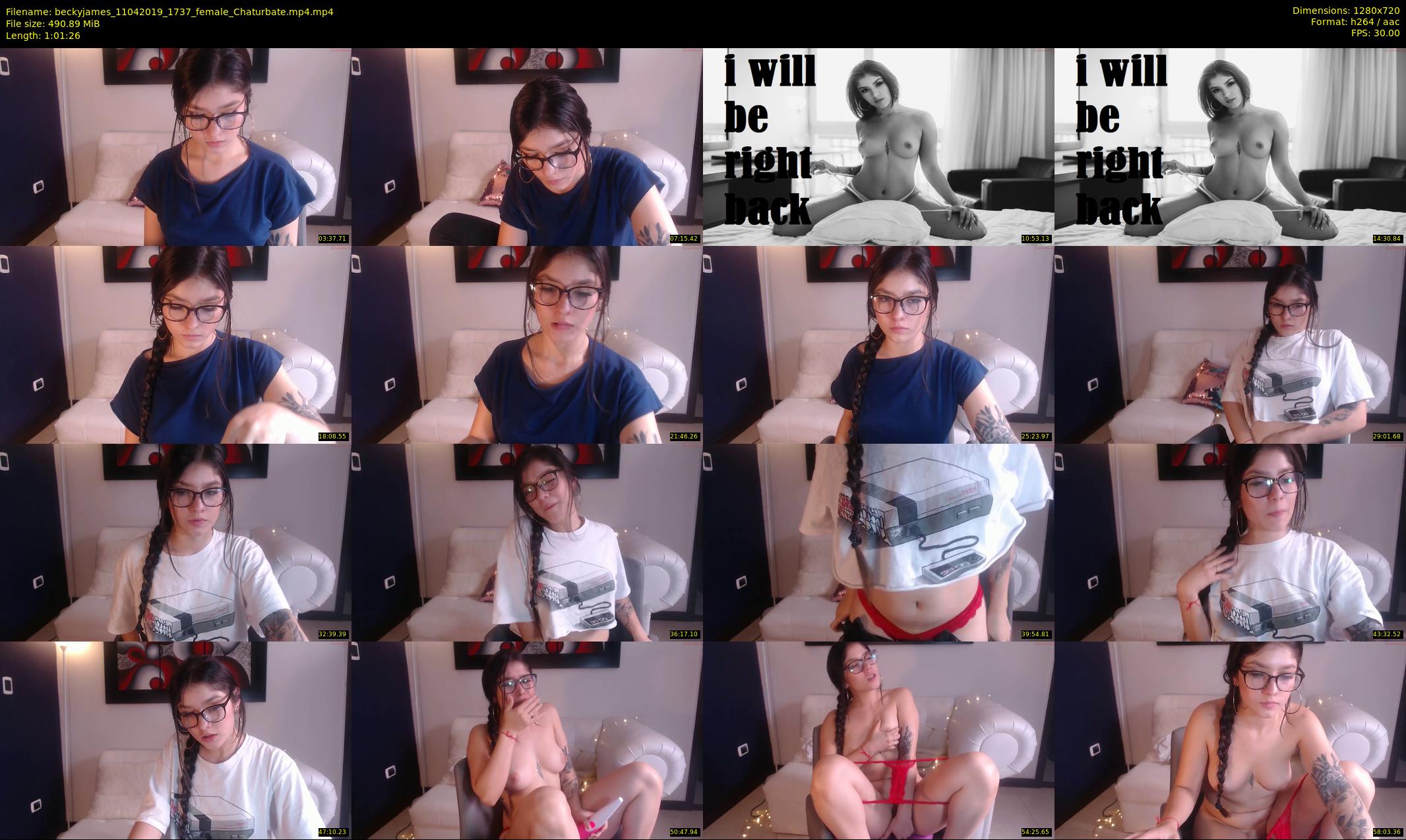 beckyjames — 62 minute Chaturbate female cam show recording, 720p, Apr 11, 2019