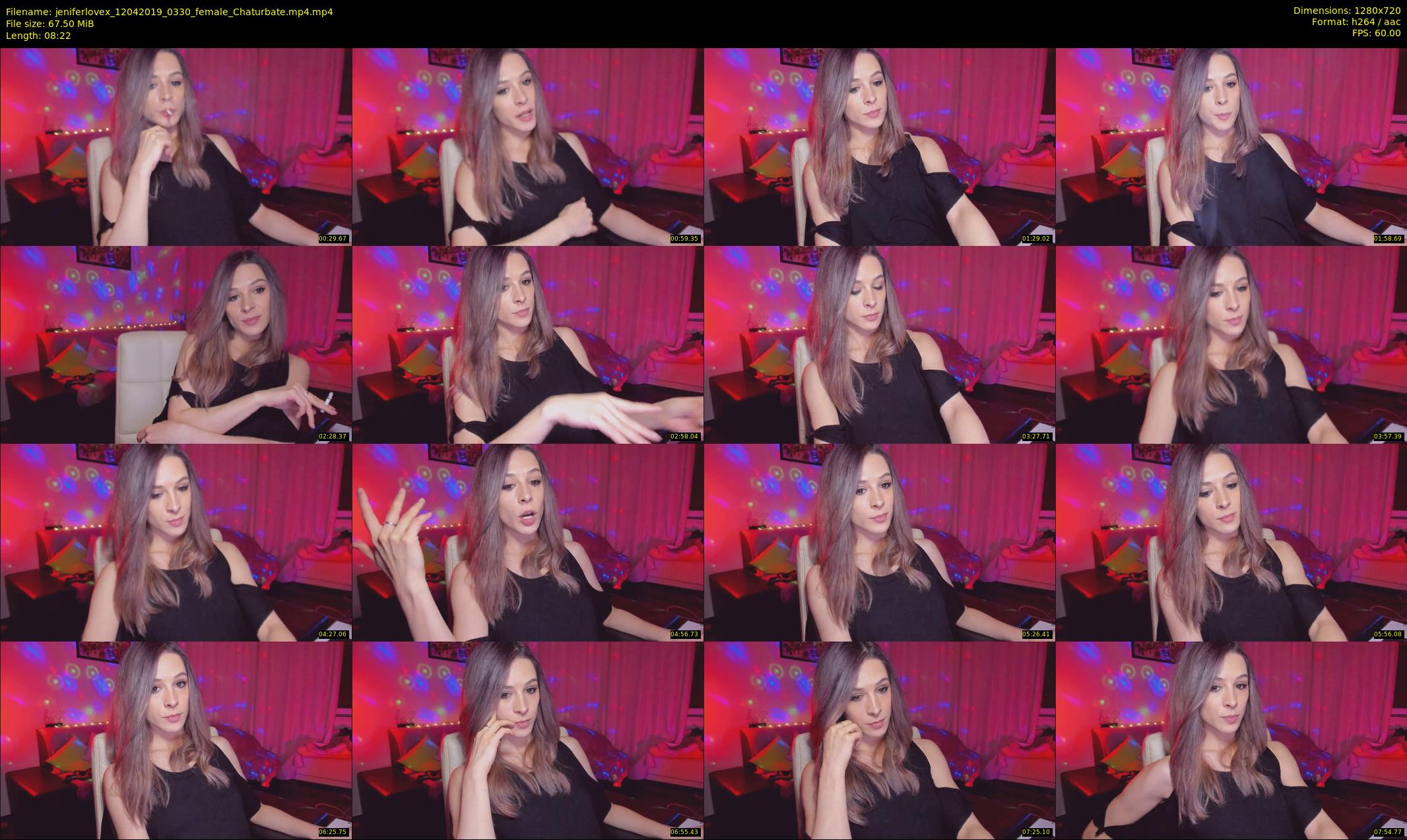 jeniferlovex — 9 minute Chaturbate female cam show recording, 720p, Apr 12, 2019