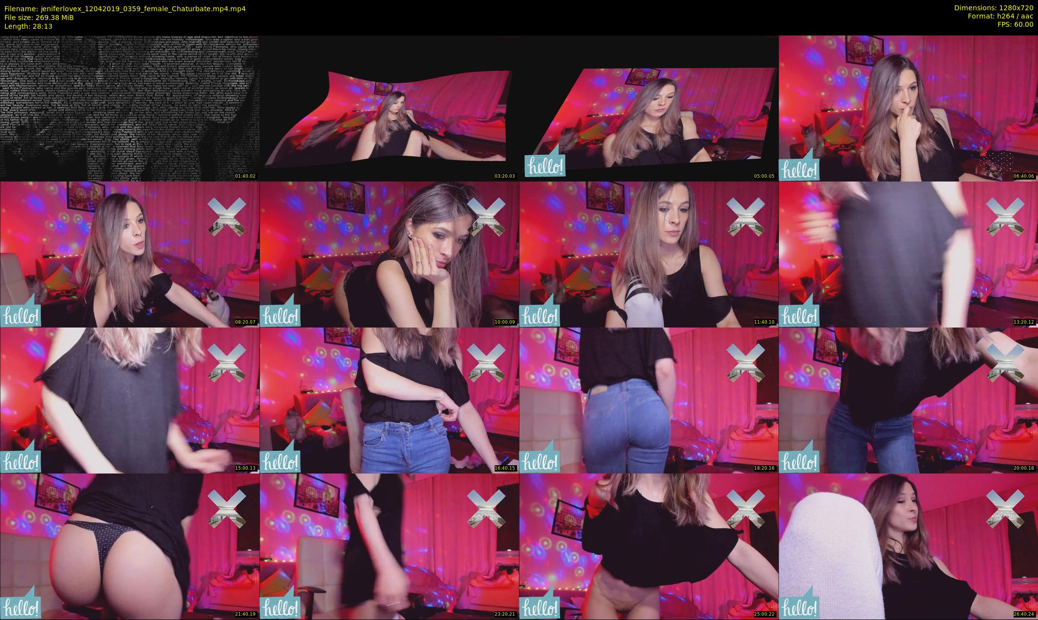 jeniferlovex — 29 minute Chaturbate female cam show recording, 720p, Apr 12, 2019