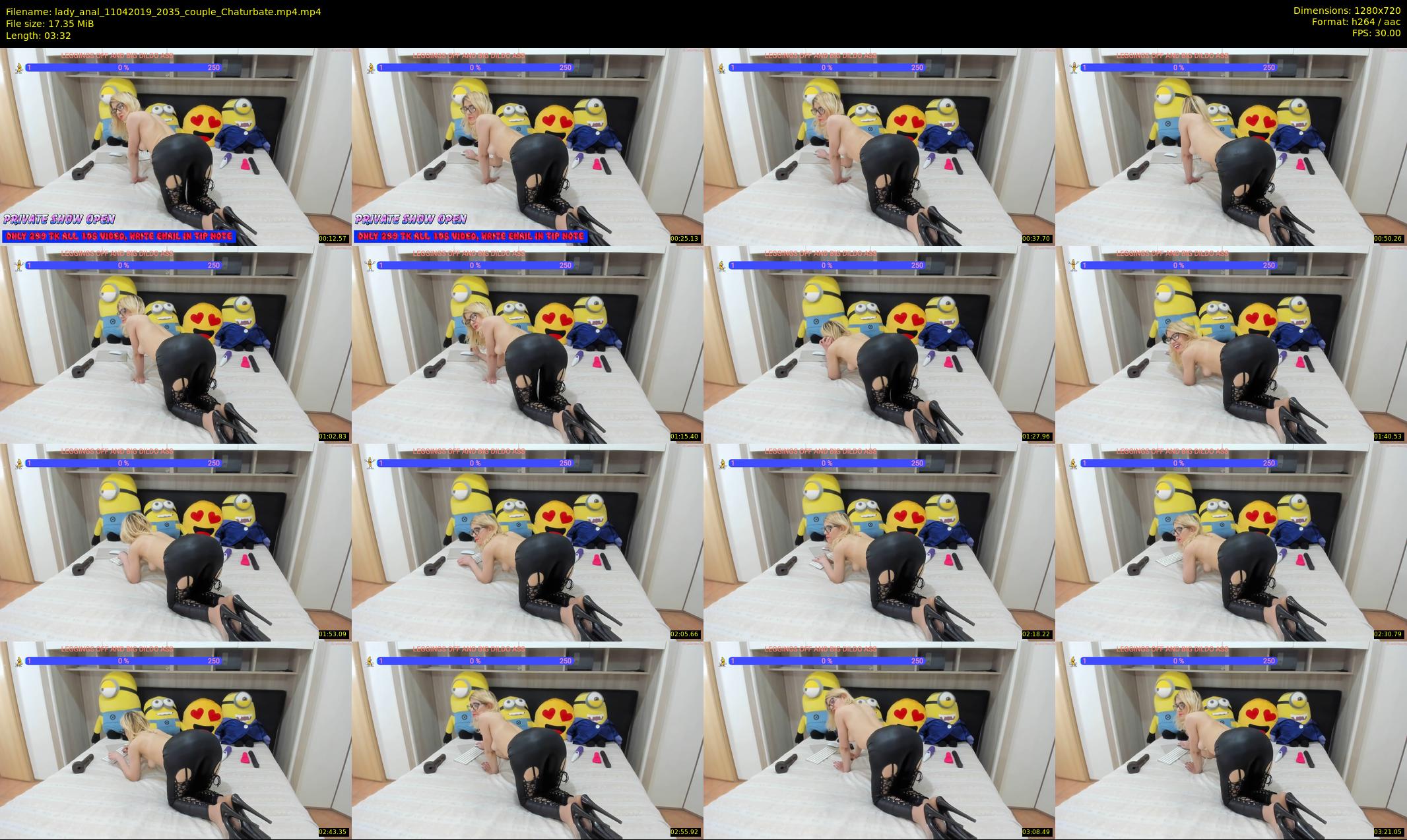 lady_anal — 4 minute Chaturbate female cam show recording, 720p, Apr 11, 2019