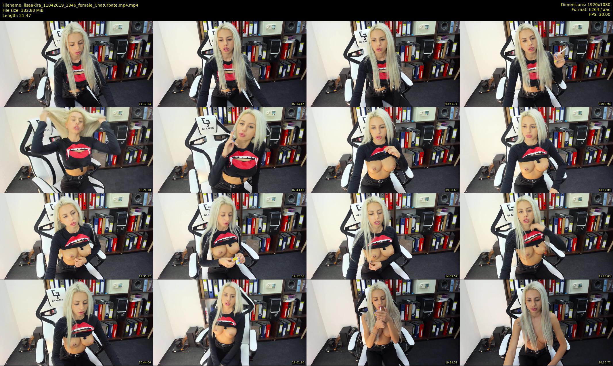lisaakira — 22 minute Chaturbate female cam show recording, 1080p, Apr 11, 2019