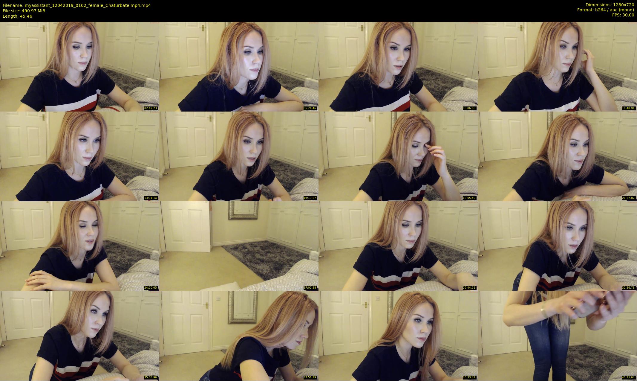myassistant — 46 minute Chaturbate female cam show recording, 720p, Apr 12, 2019