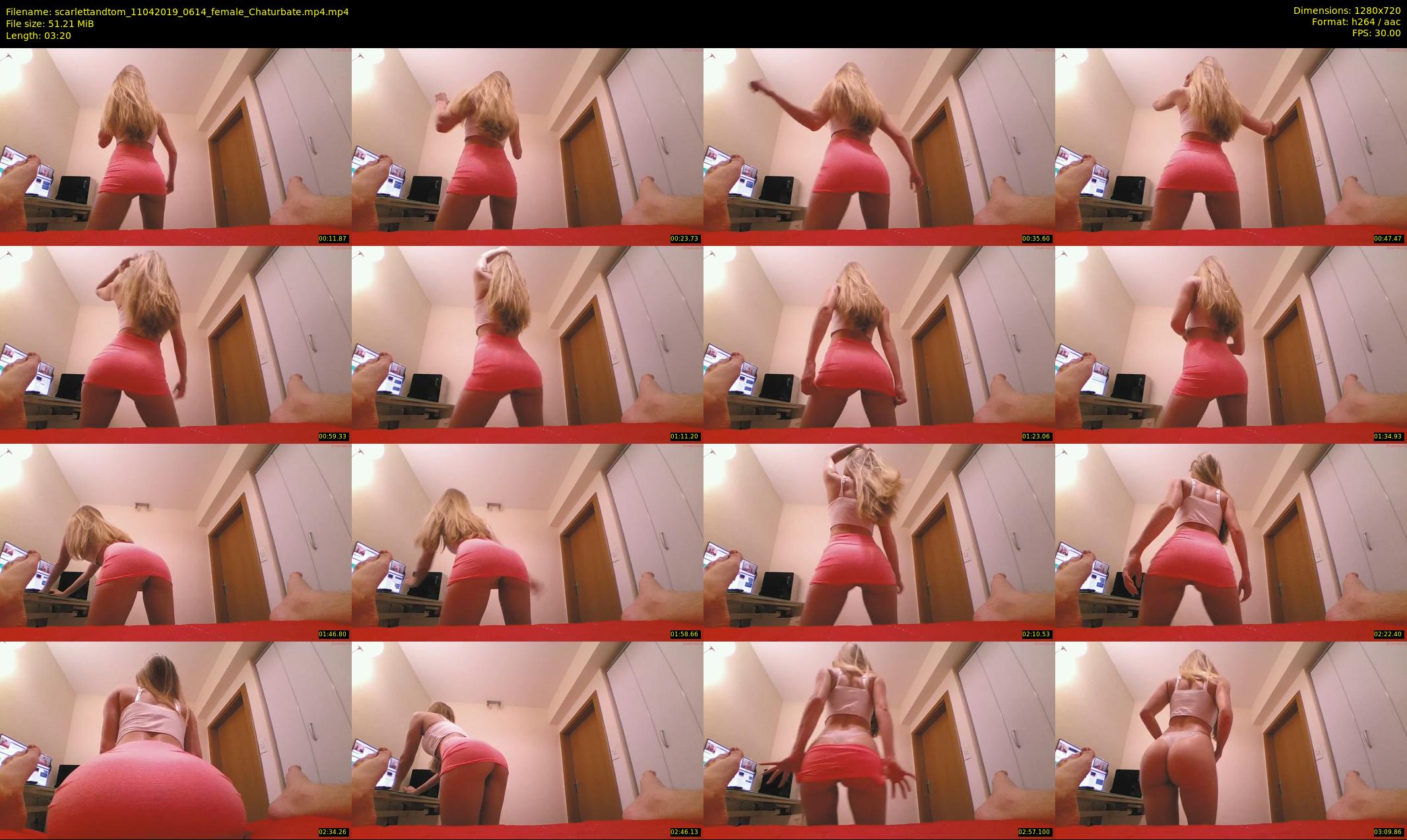 scarlettandtom — 4 minute Chaturbate couple cam show recording, 720p, Apr 11, 2019