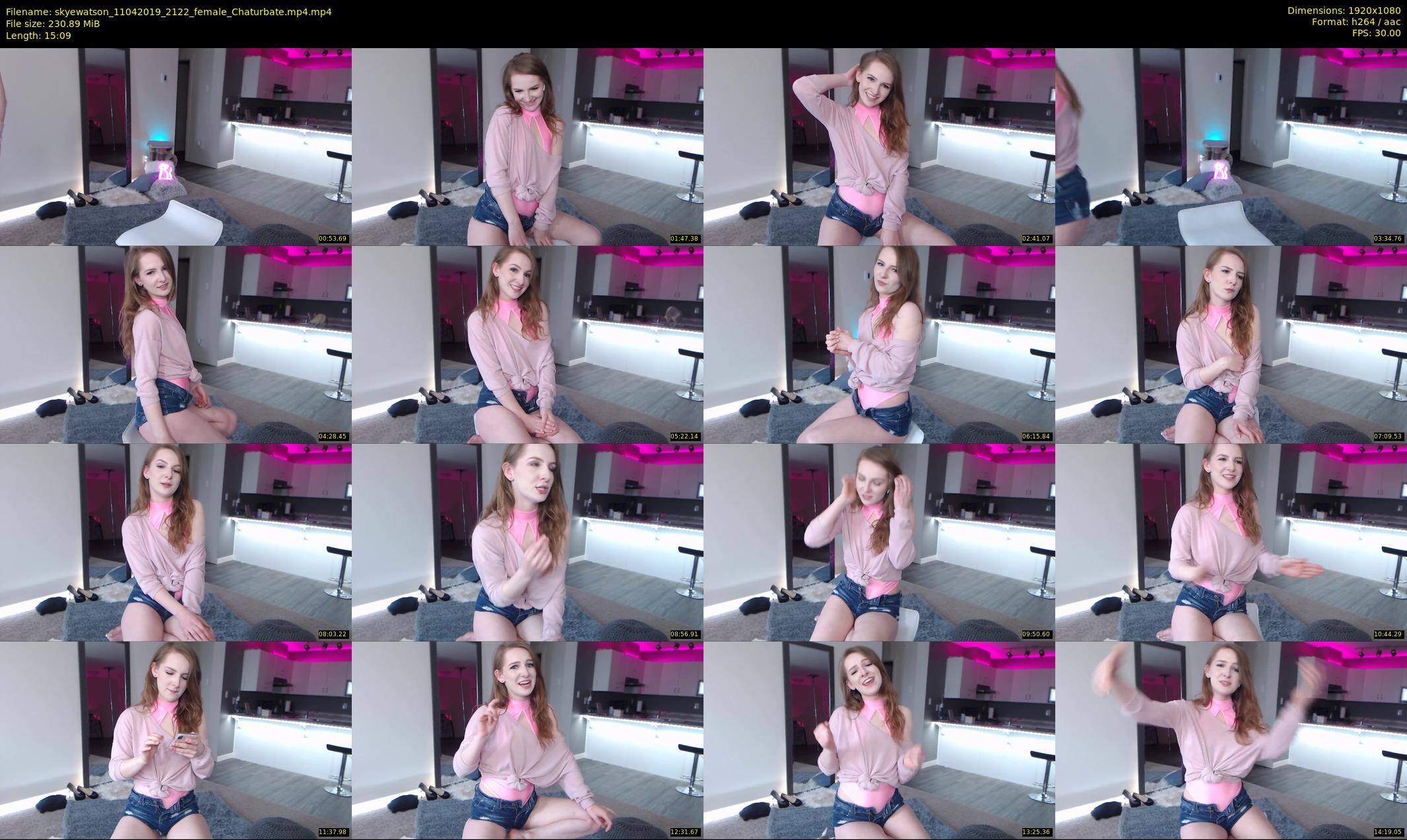 skyewatson — 16 minute Chaturbate female cam show recording, 1080p, Apr 11, 2019