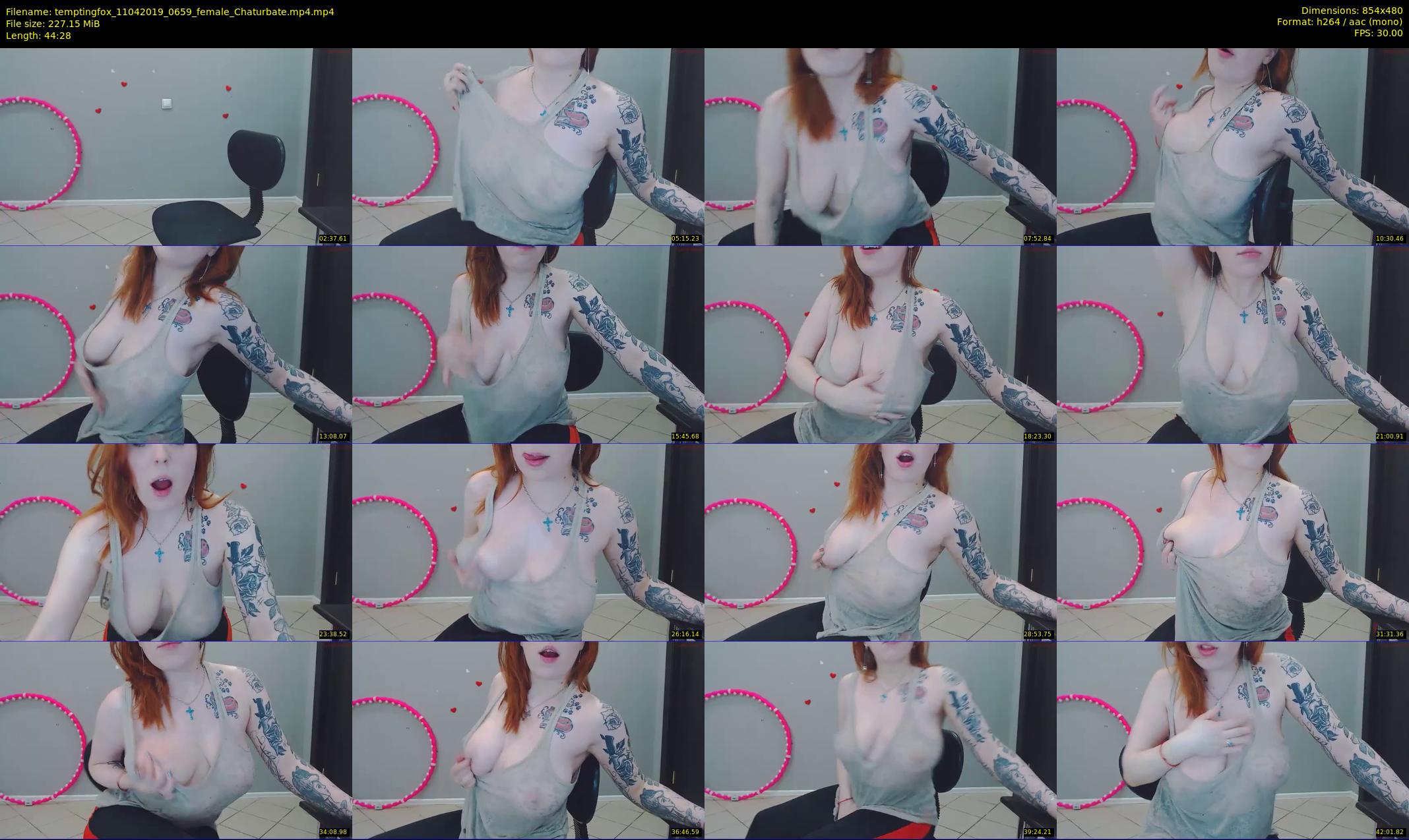 temptingfox — 45 minute Chaturbate female cam show recording, 480p, Apr 11, 2019