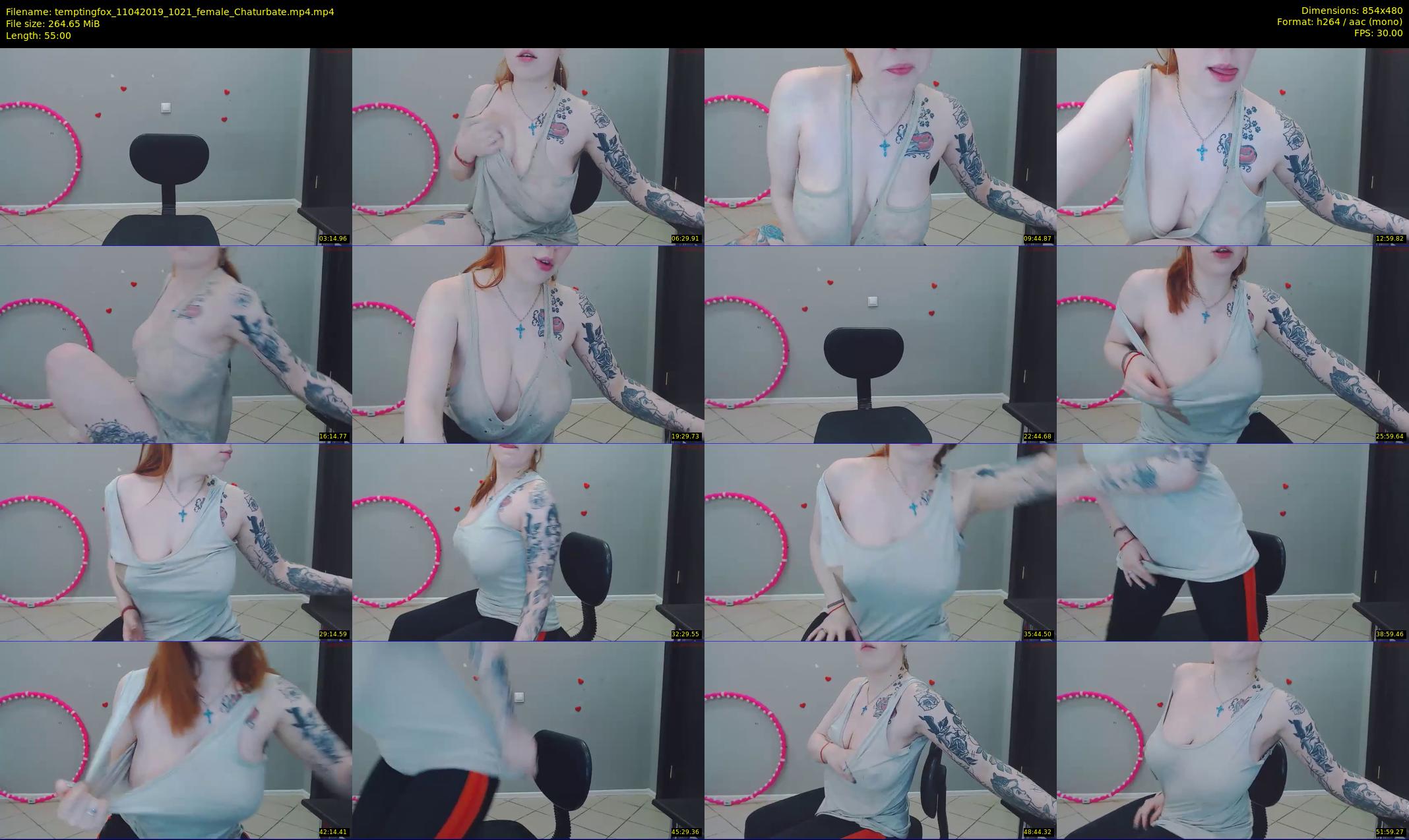 temptingfox — 55 minute Chaturbate female cam show recording, 480p, Apr 11, 2019