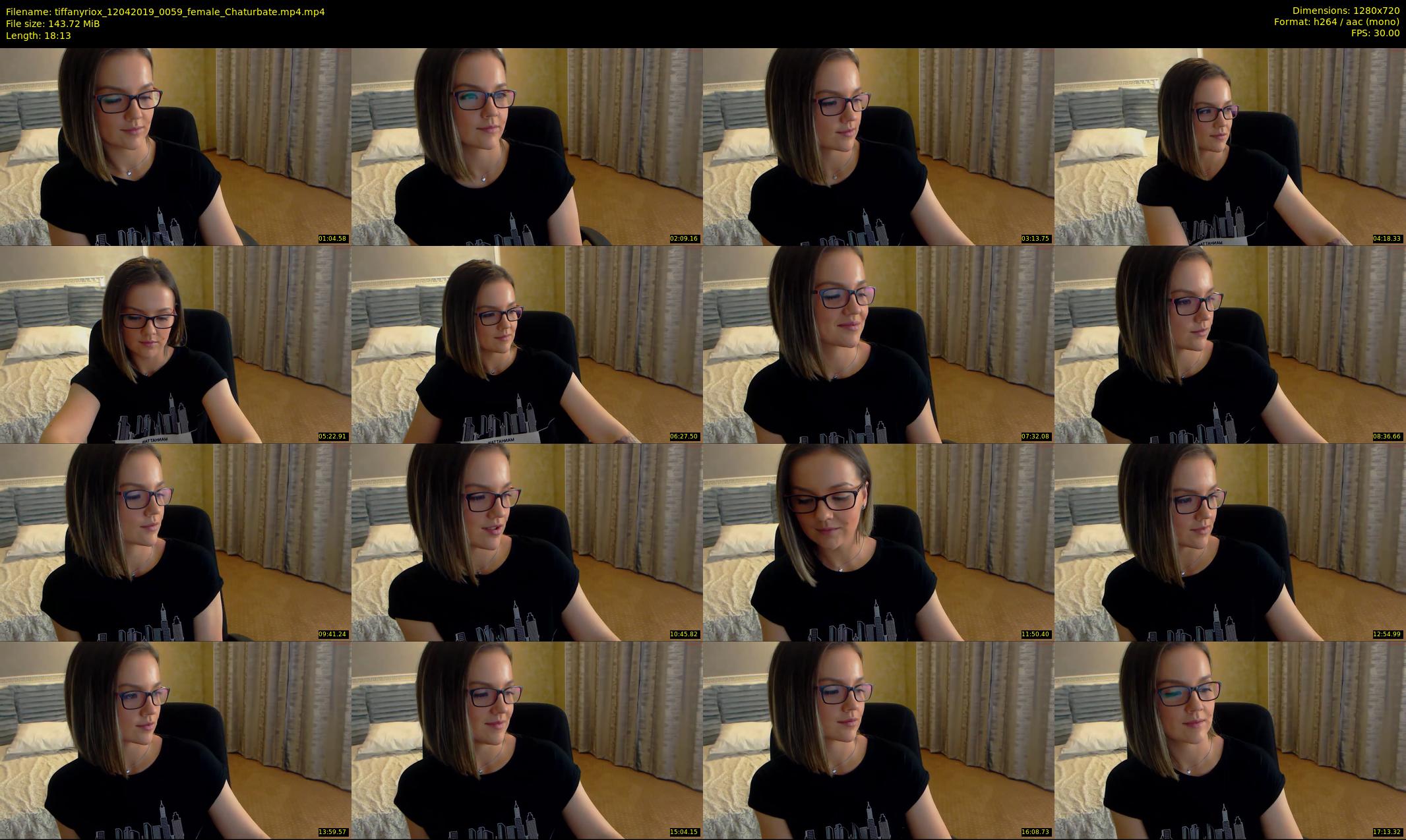 tiffanyriox — 19 minute Chaturbate female cam show recording, 720p, Apr 12, 2019