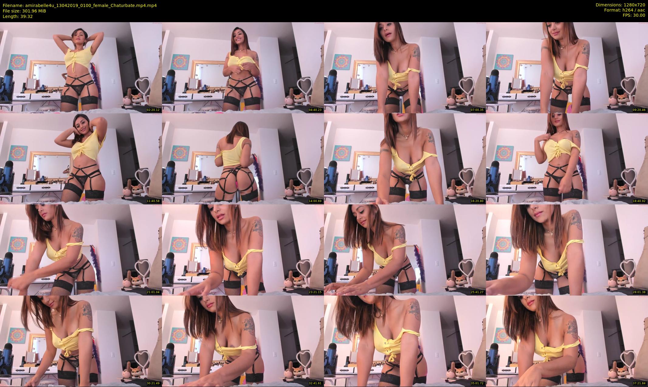 amirabelle4u — 40 minute Chaturbate female cam show recording, 720p, Apr 13, 2019