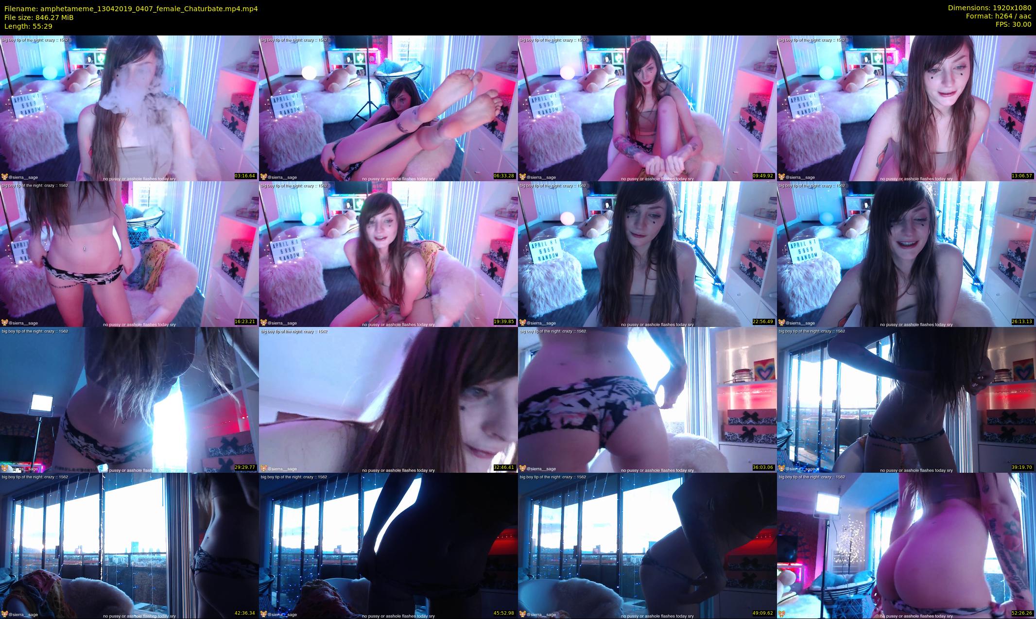 amphetameme — 56 minute Chaturbate female cam show recording, 1080p, Apr 13, 2019
