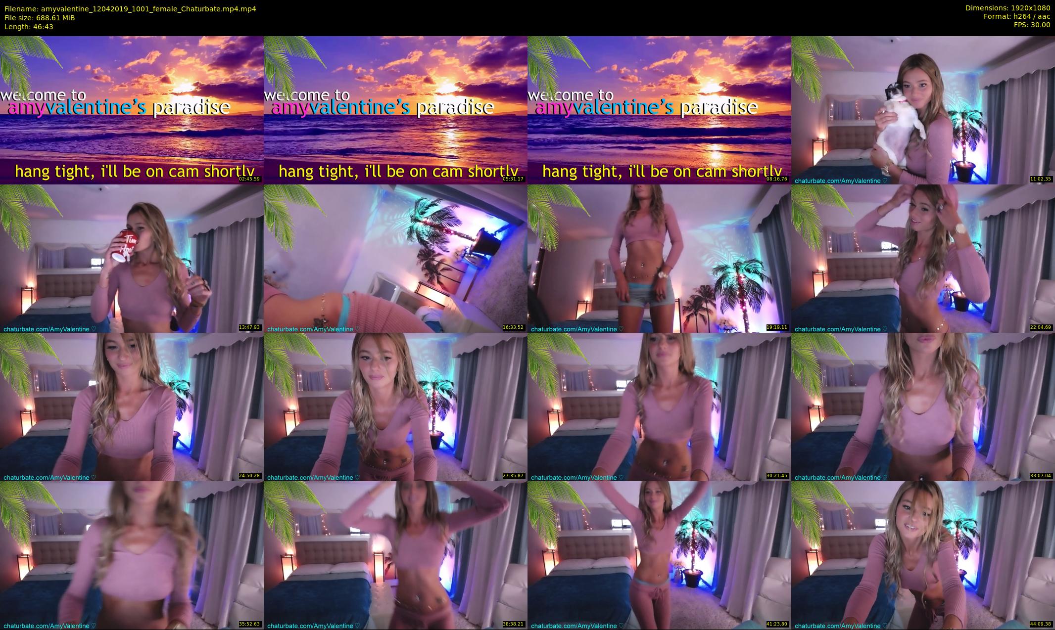 amyvalentine — 47 minute Chaturbate female cam show recording, 1080p, Apr 12, 2019