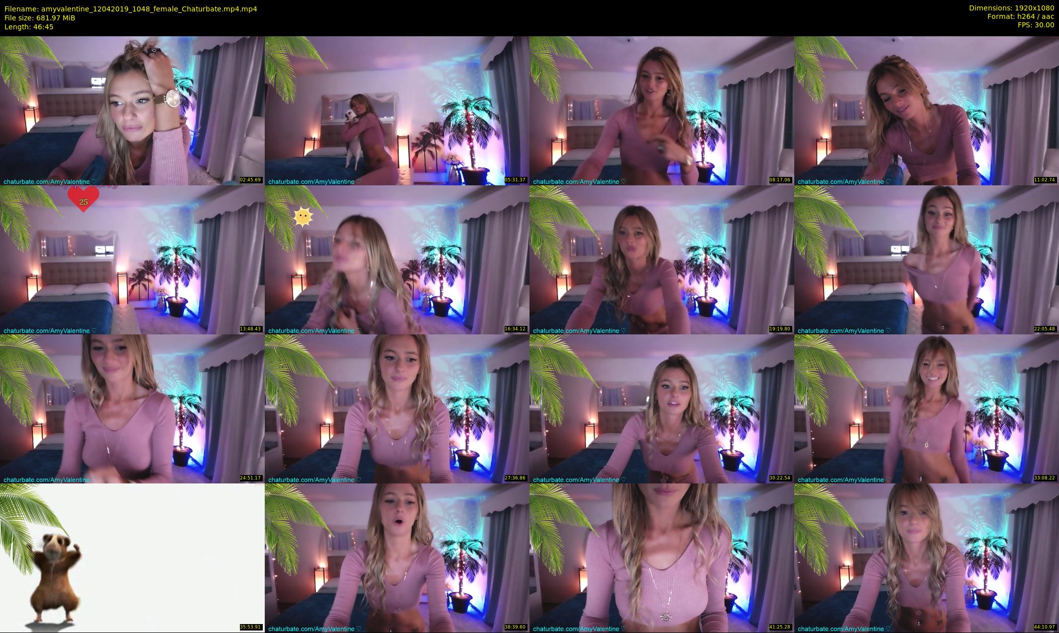 amyvalentine — 47 minute Chaturbate female cam show recording, 1080p, Apr 12, 2019