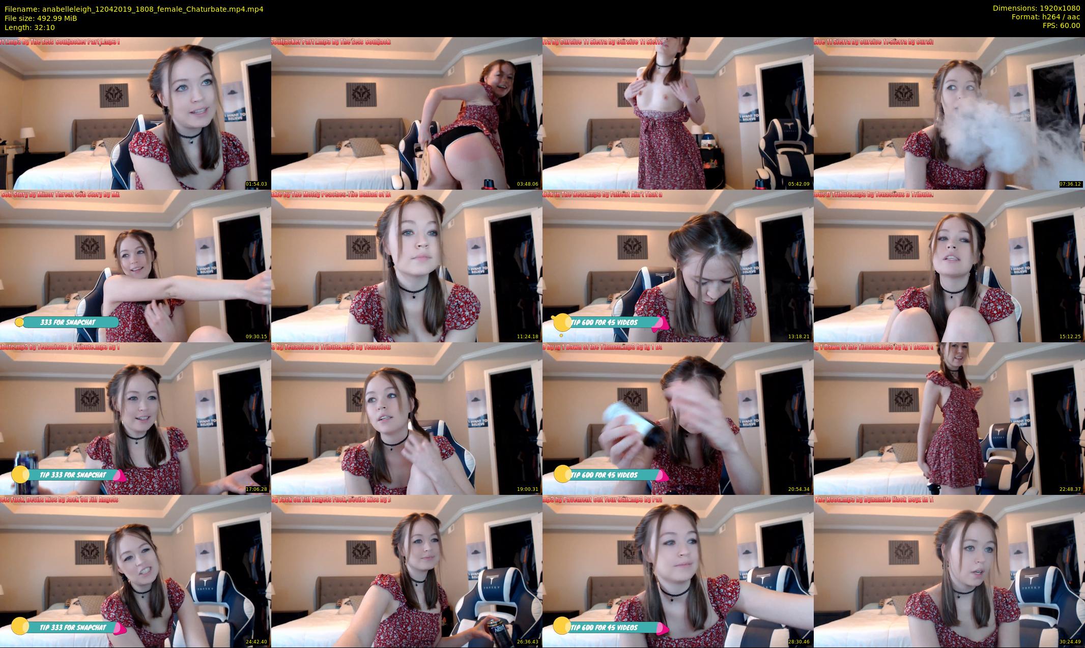 anabelleleigh — 33 minute Chaturbate female cam show recording, 1080p, Apr 12, 2019