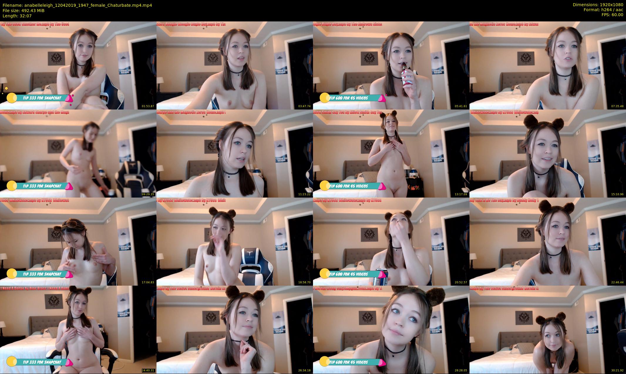 anabelleleigh — 33 minute Chaturbate female cam show recording, 1080p, Apr 12, 2019